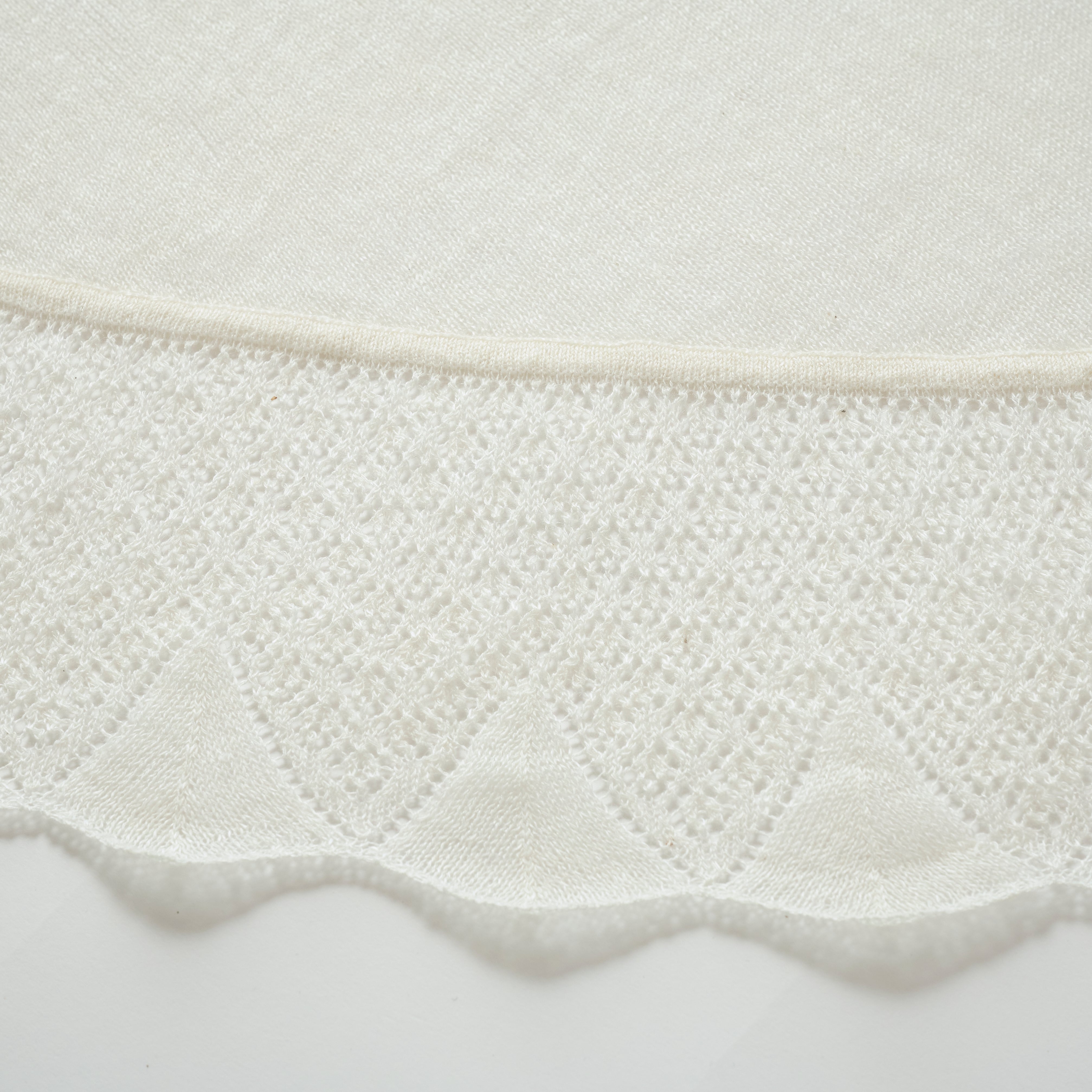lace knit semicircle shawl(透かし編み 半円ストール)