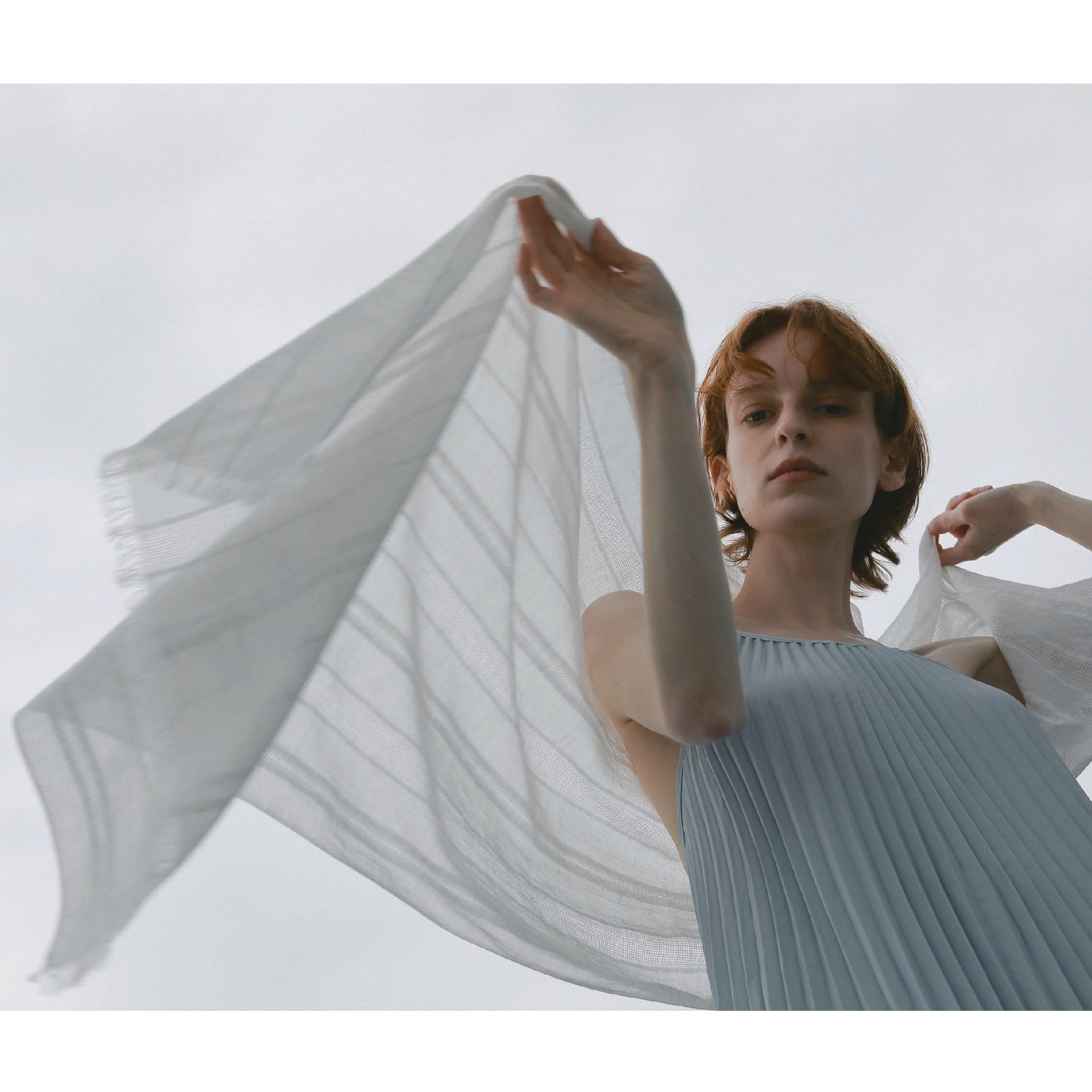 striped gauze woven stole(コットン ゴースストライプ ストール)