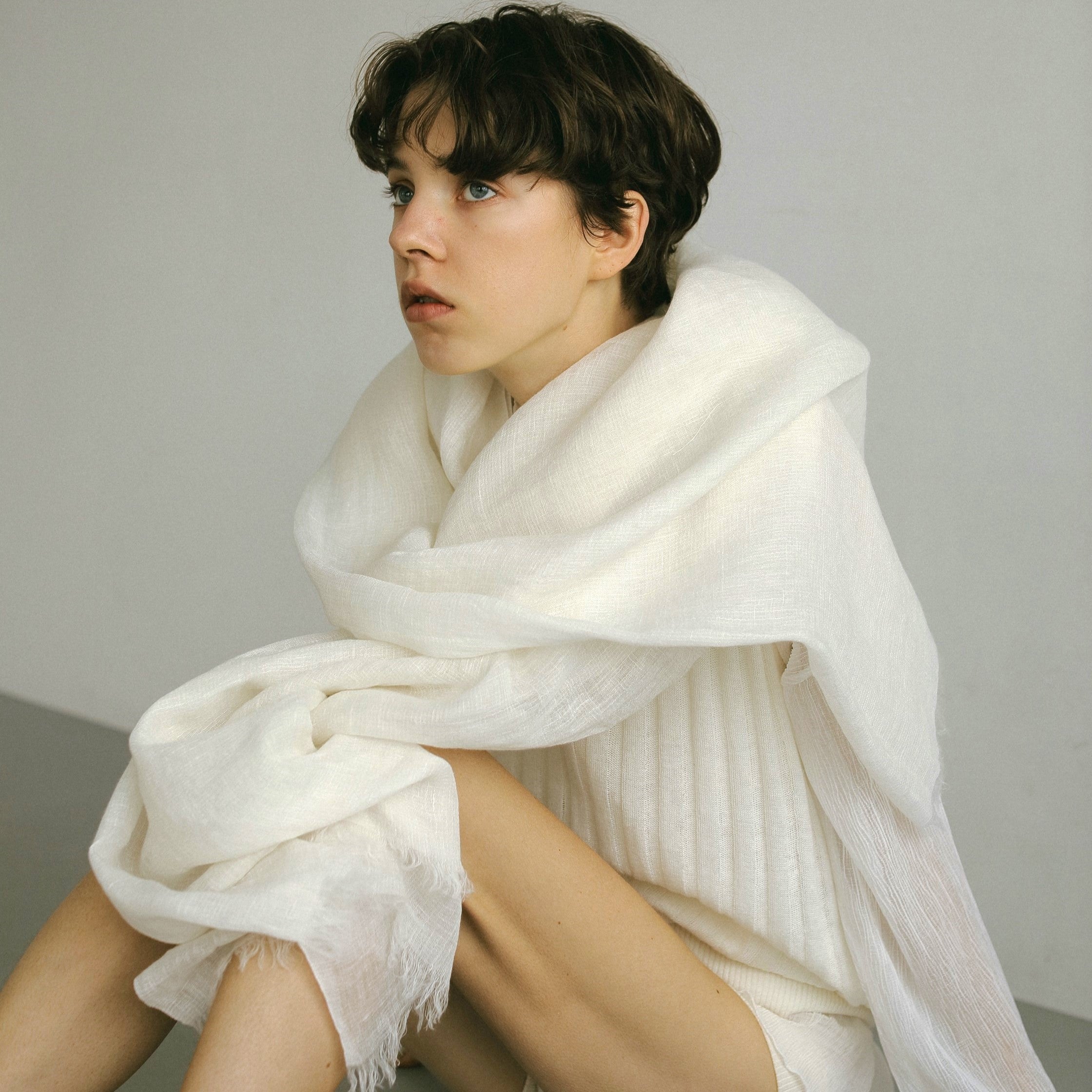linen cashmere stole(リネン&カシミヤストール)