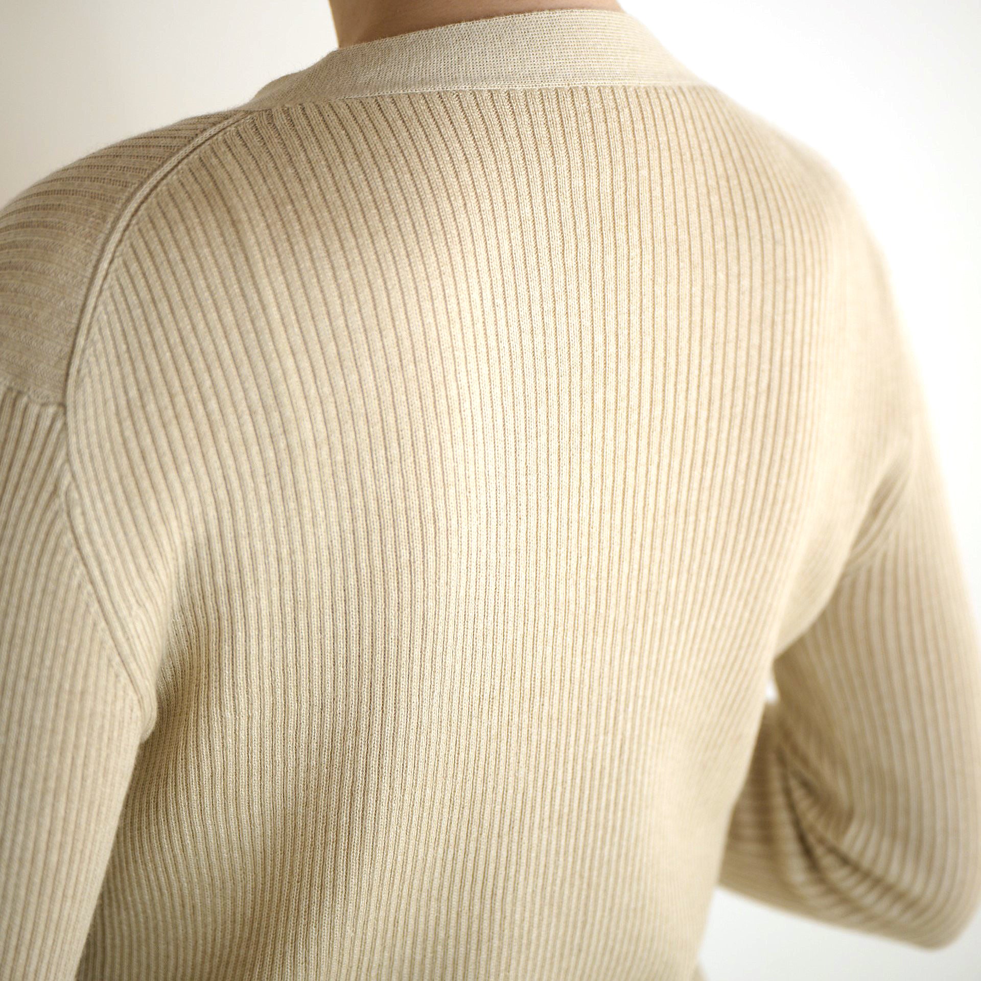 silk cashmere rib knit cardigan(シルク&カシミヤリブニットカーディガン)