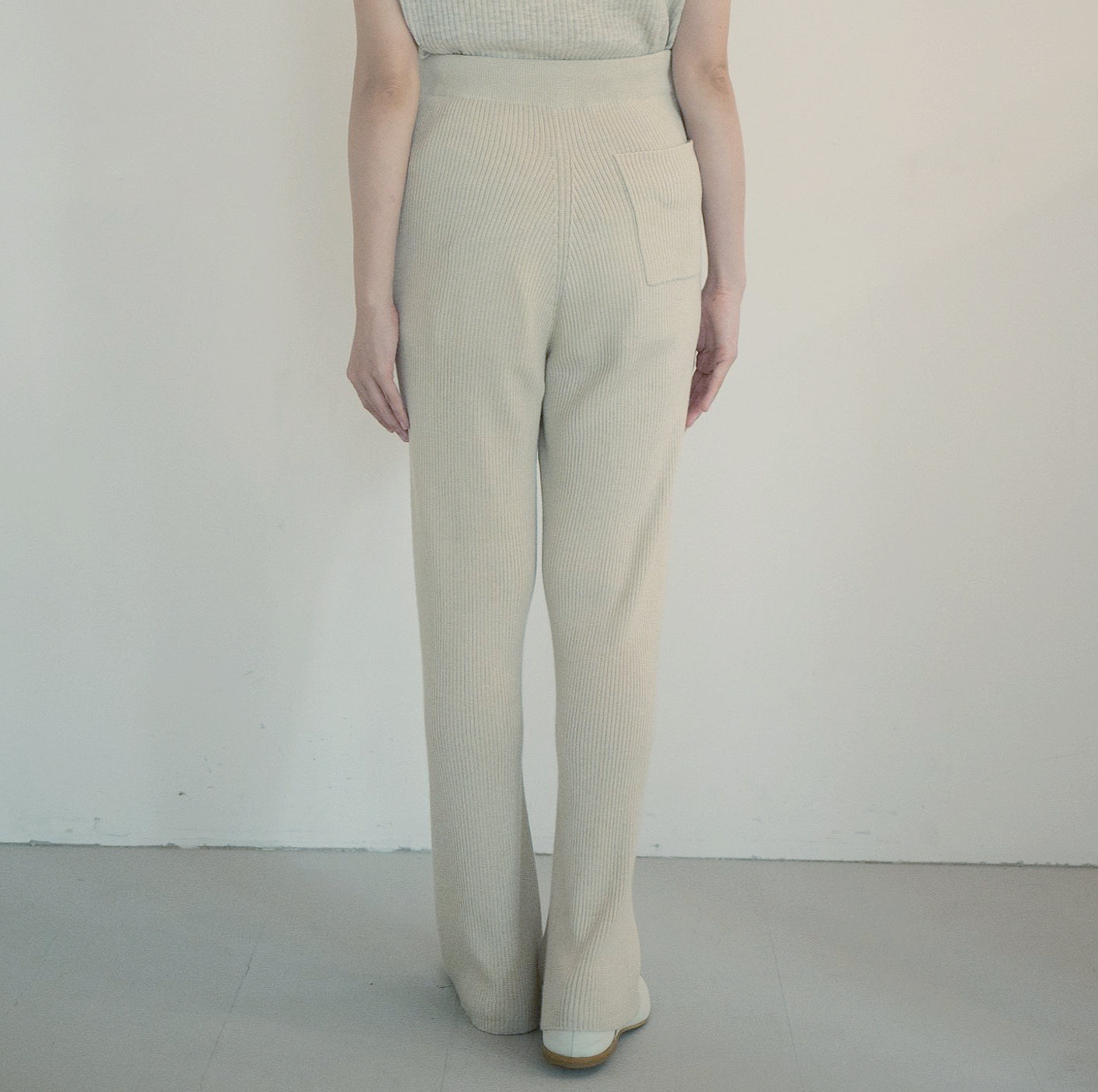 silk cashmere rib knit pants(シルク&カシミヤリブニットパンツ)