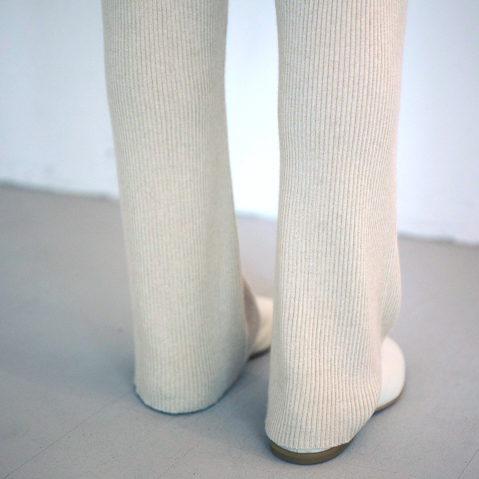 silk cashmere rib knit pants(シルク&カシミヤリブニットパンツ)