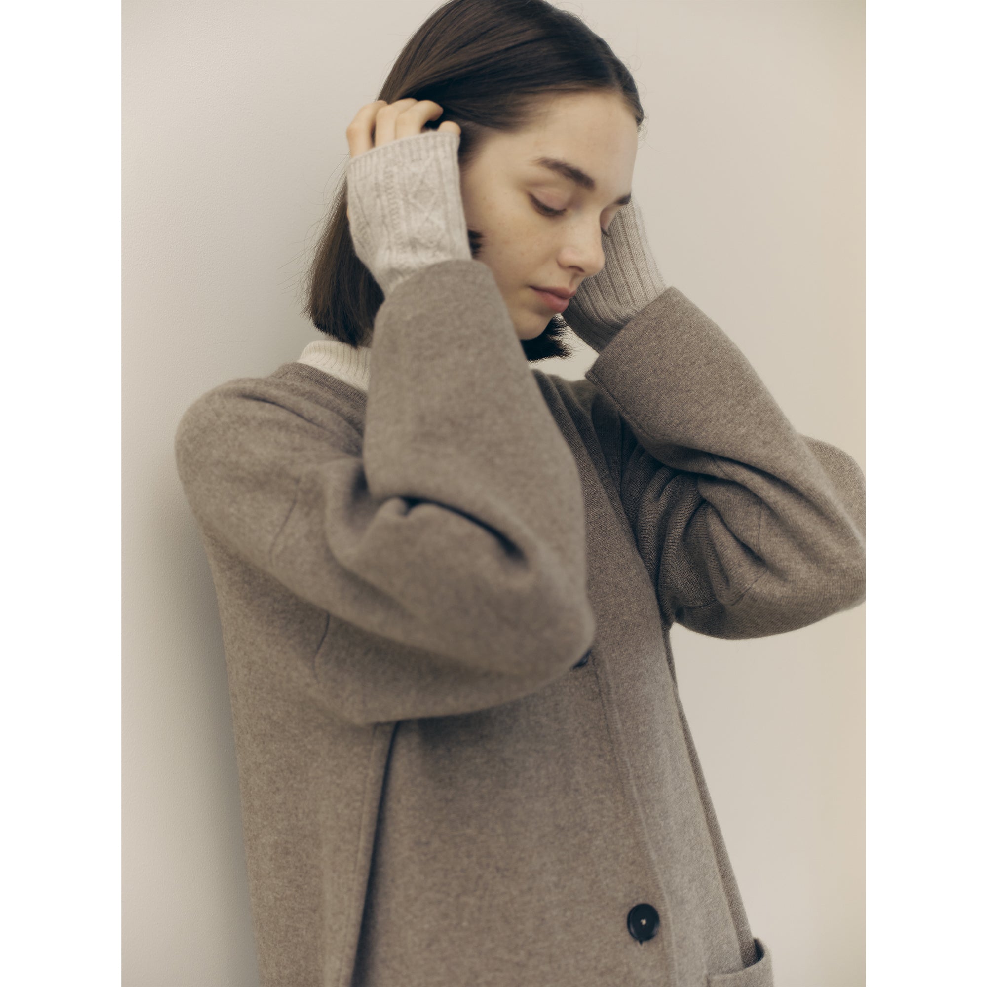 aran knit arm warmer( アラン編みニットアームウォーマー)