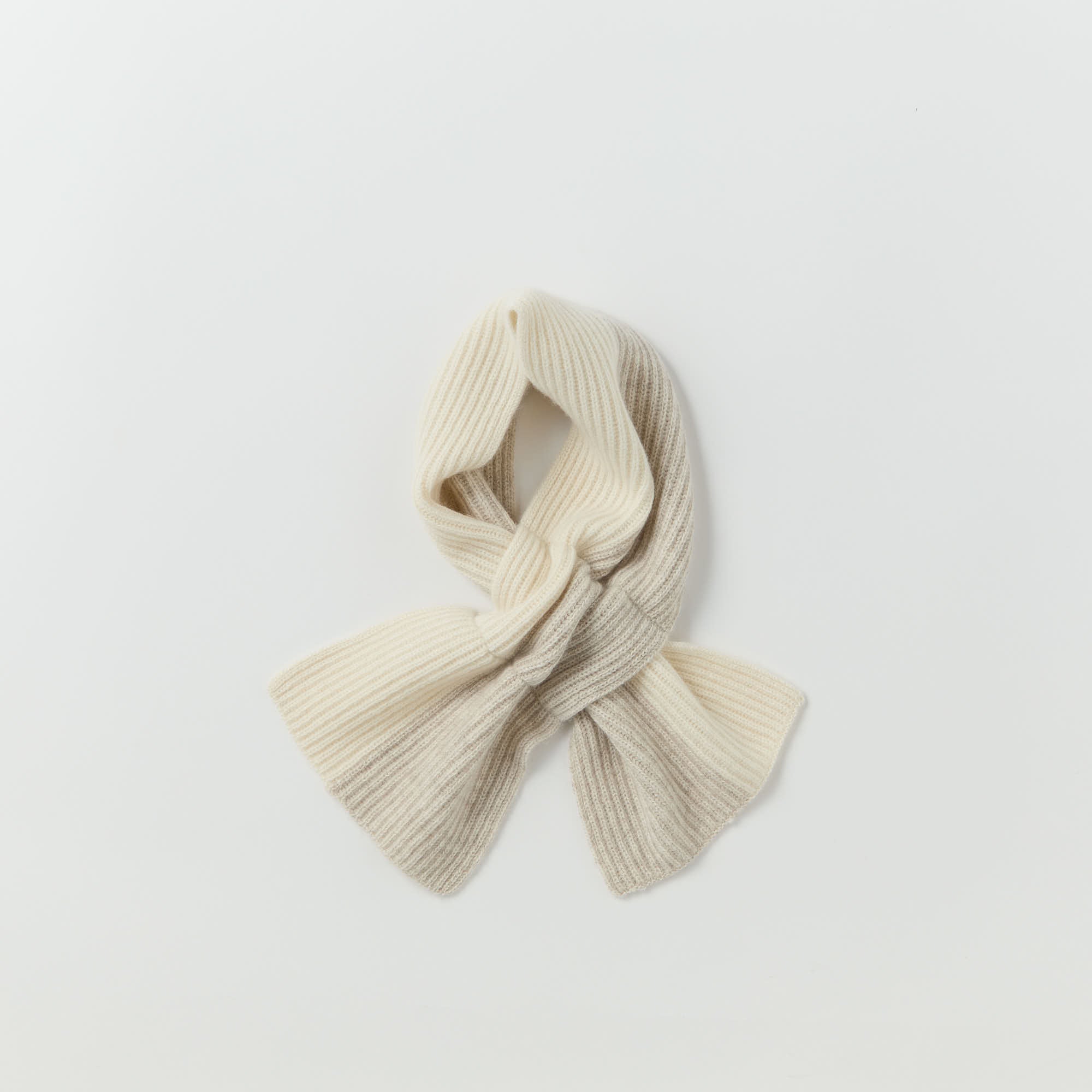 rib knit petit muffler(リブ編みニットプチマフラー)