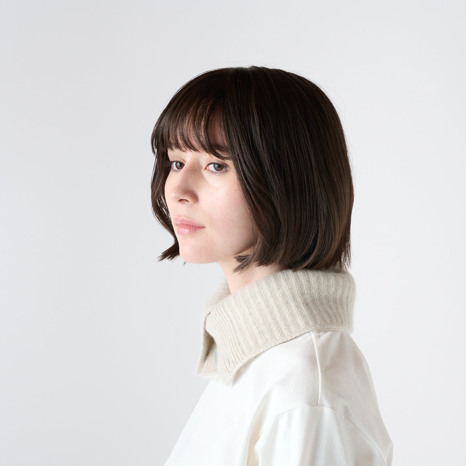 cashmere button neck warmer(カシミヤ ボタン付きネックウォーマー)