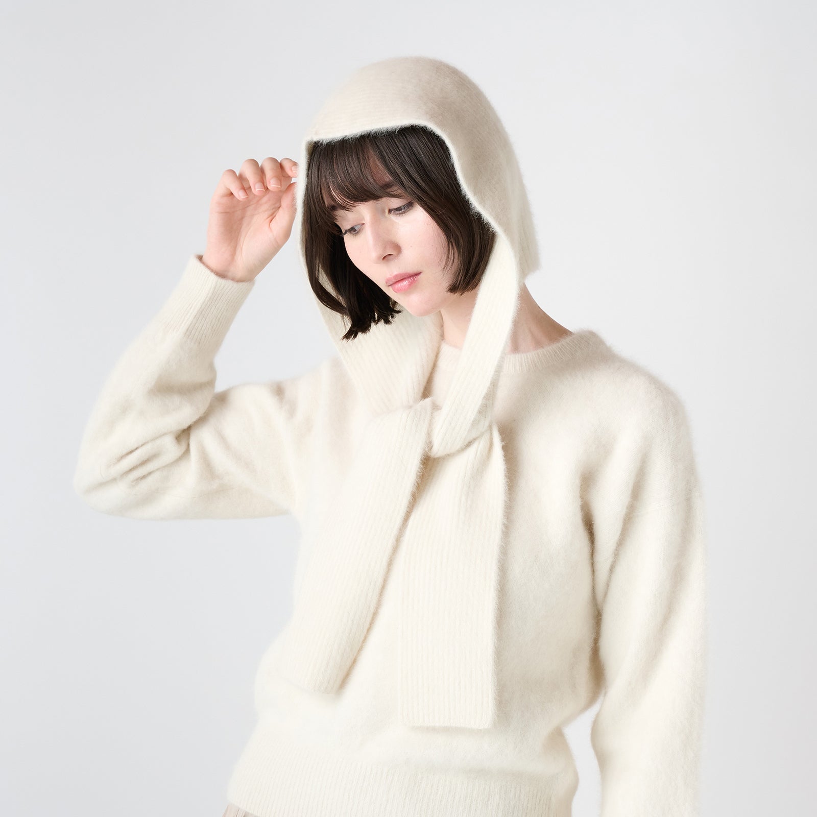 fox cashmere hood muffler(フォックスカシミヤ フードマフラー)