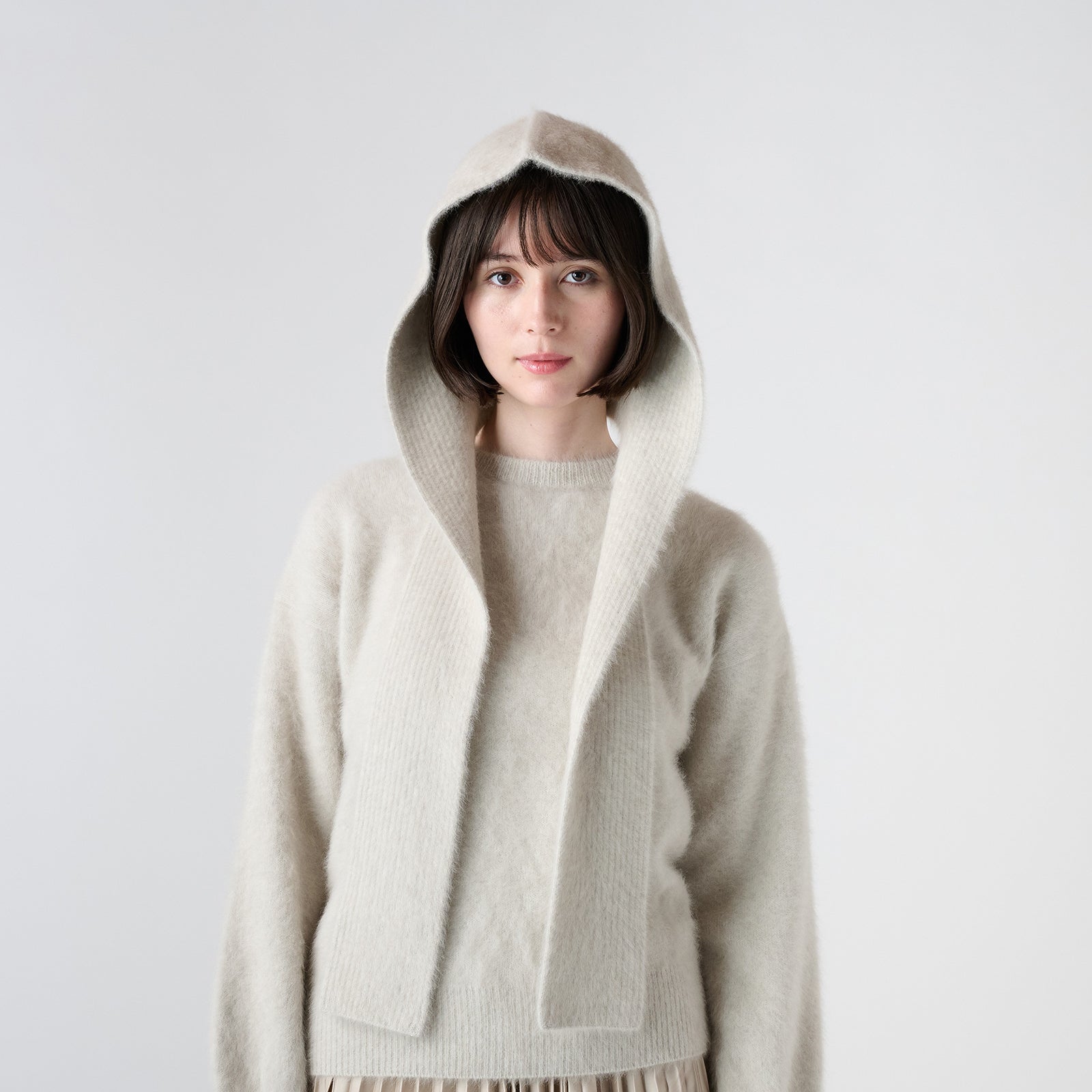 fox cashmere hood muffler(フォックスカシミヤ フードマフラー)