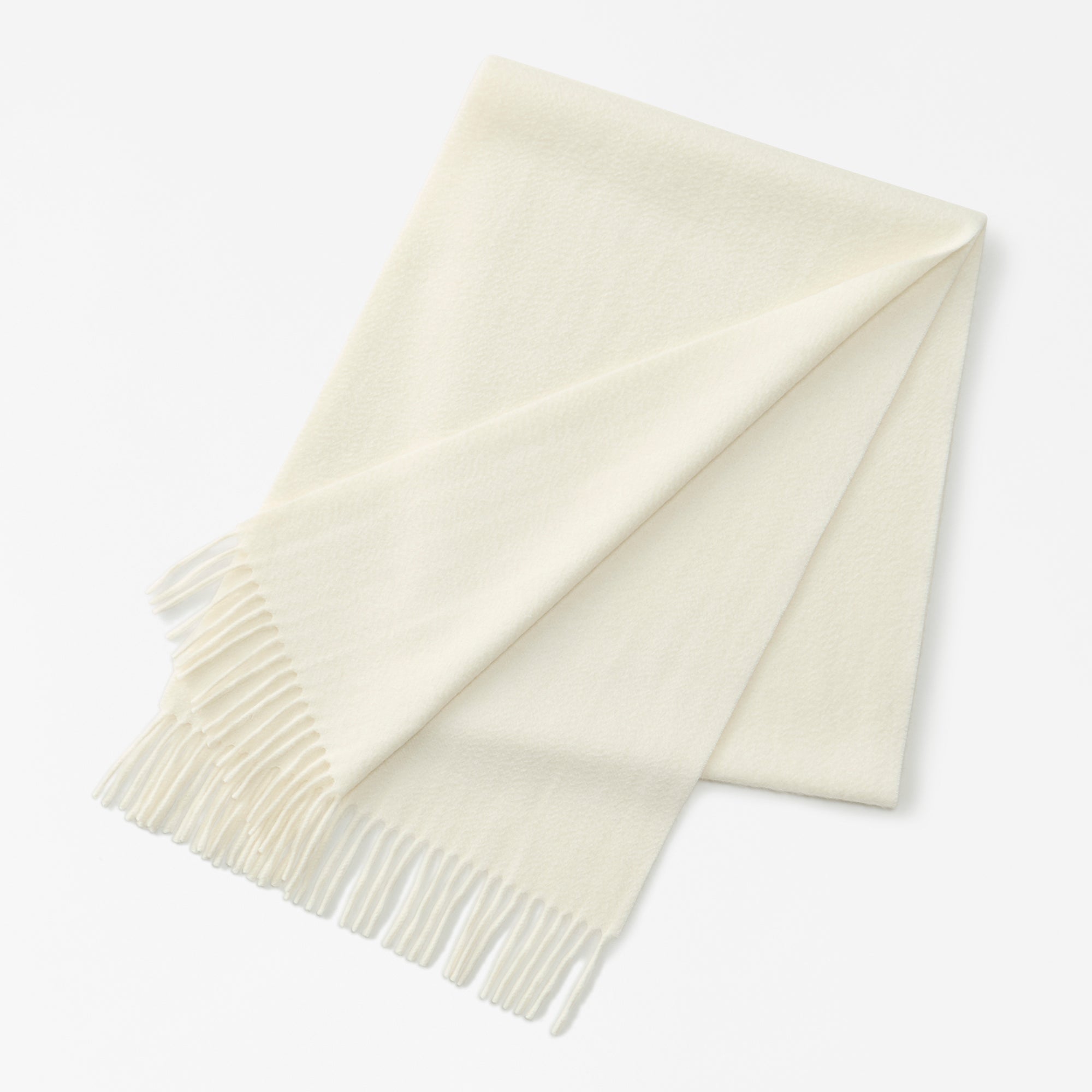 cashmere muffler(アザミ起毛カシミヤ無地マフラー)