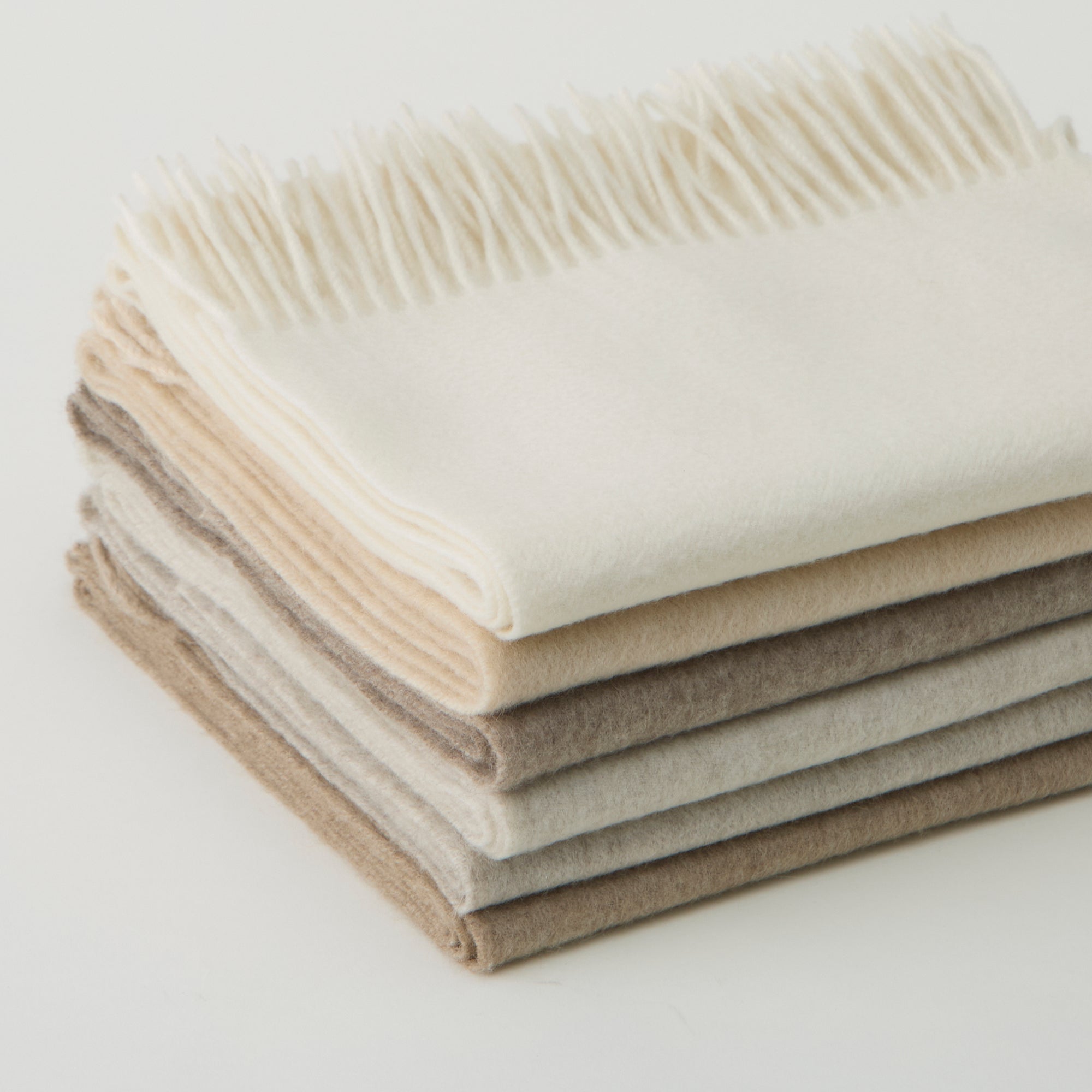 cashmere muffler(アザミ起毛カシミヤ無地マフラー)