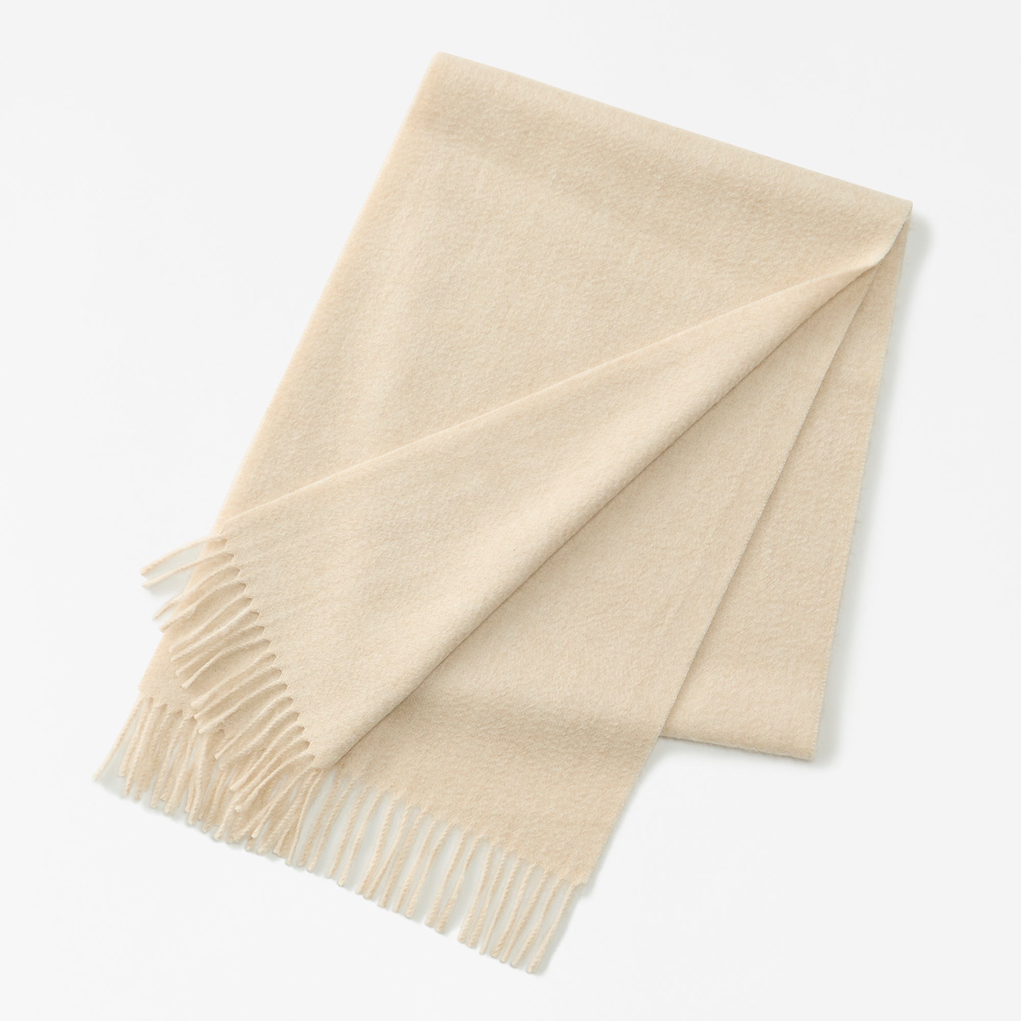 cashmere muffler(アザミ起毛カシミヤ無地マフラー)