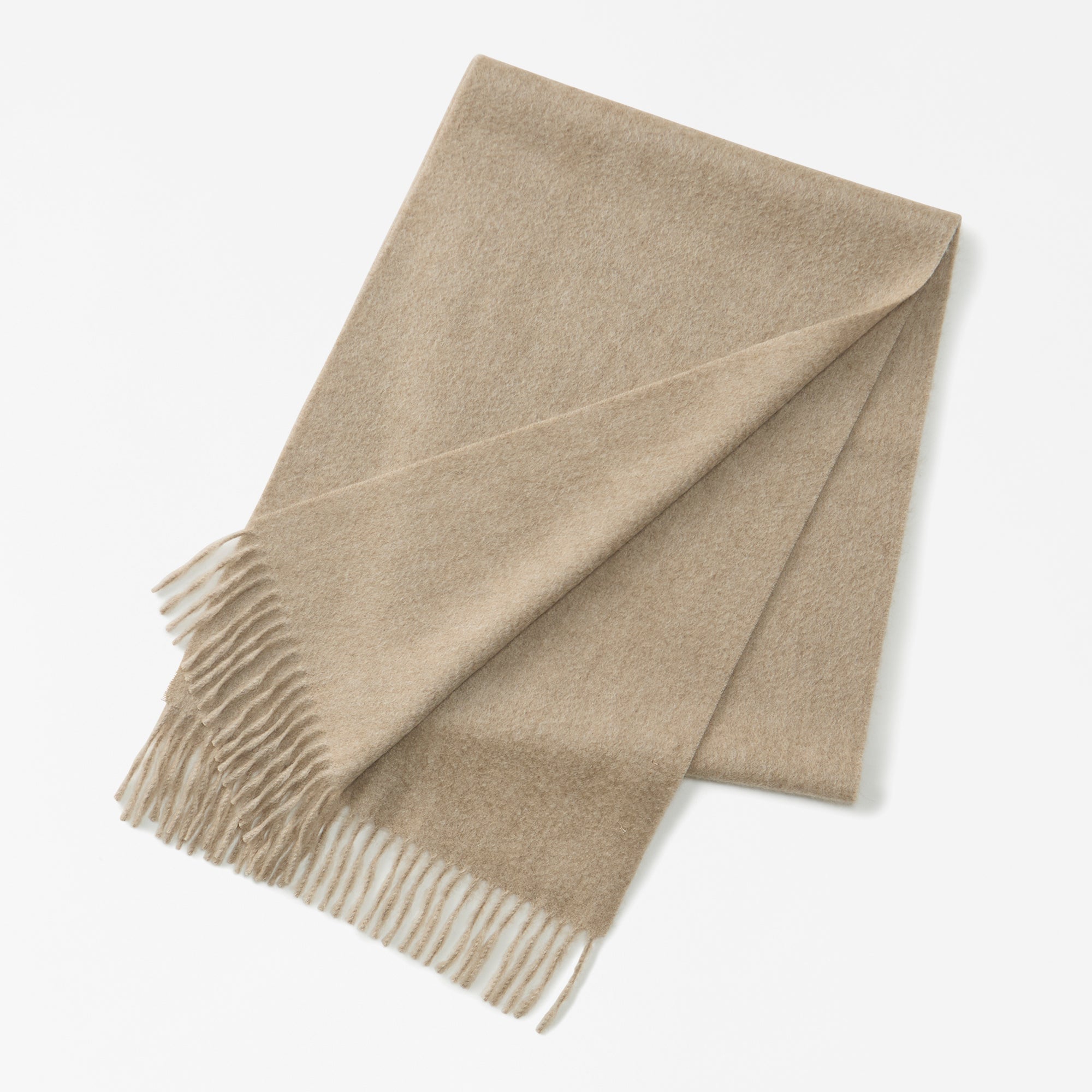 cashmere muffler(アザミ起毛カシミヤ無地マフラー)