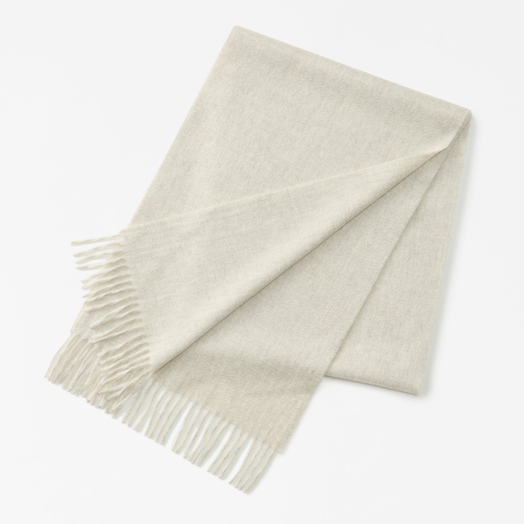cashmere muffler(アザミ起毛カシミヤ無地マフラー)