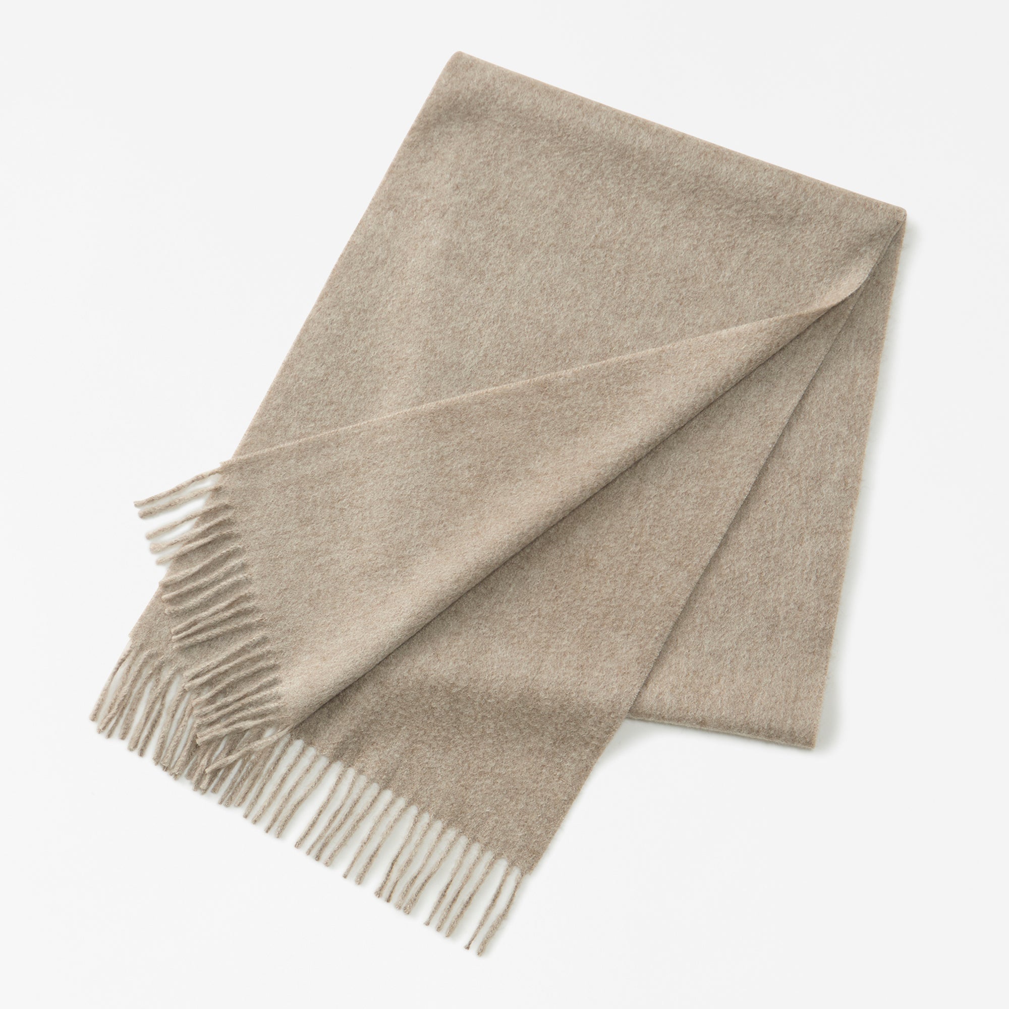 cashmere muffler(アザミ起毛カシミヤ無地マフラー)
