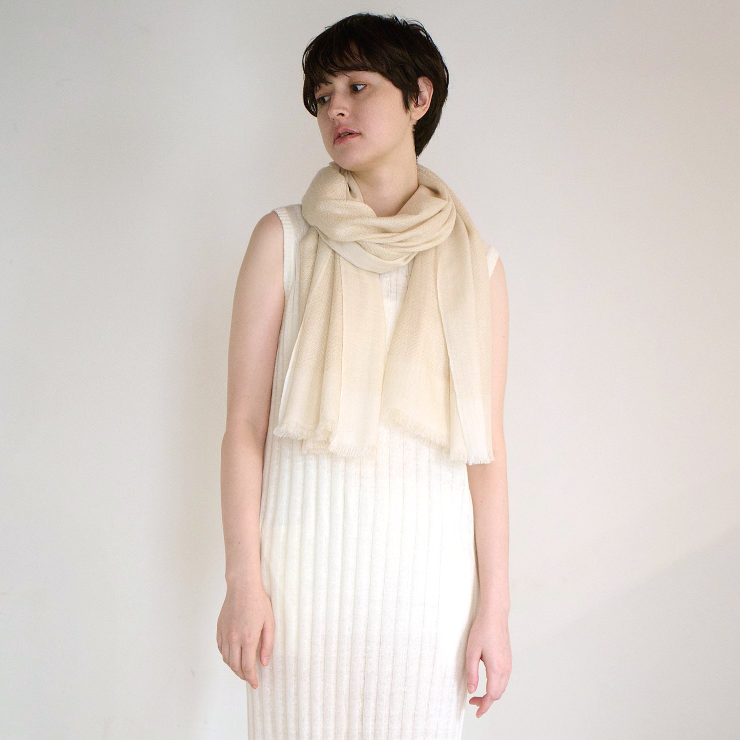 silk cashmere dobby stole(シルクカシミヤドビーストール)