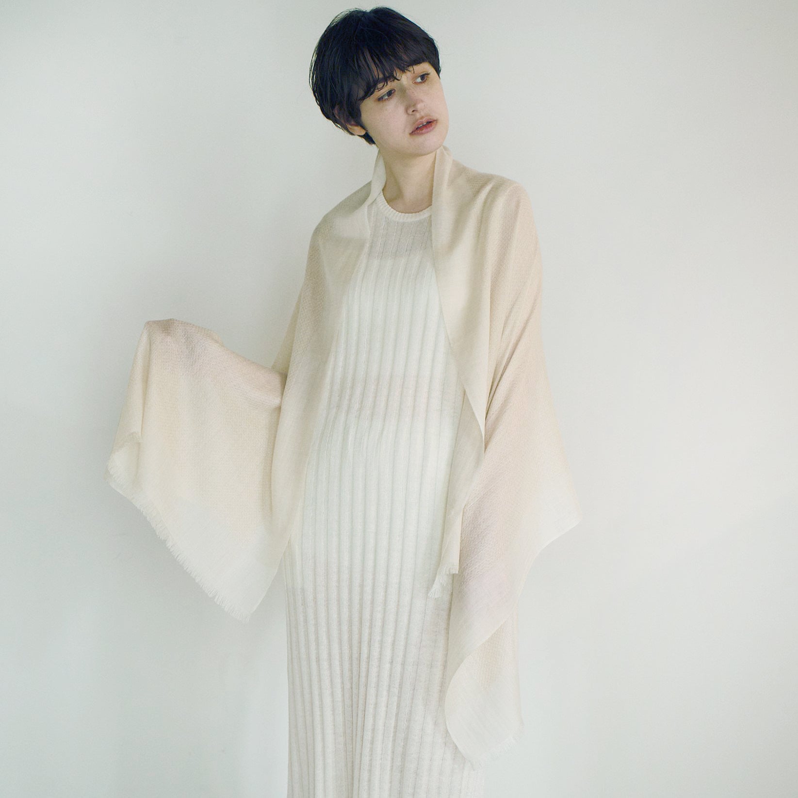 silk cashmere dobby stole(シルクカシミヤドビーストール)