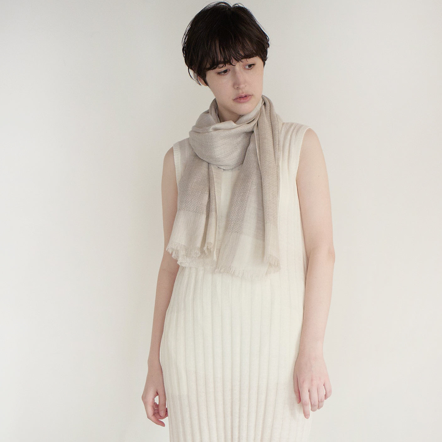 silk cashmere dobby stole(シルクカシミヤドビーストール)