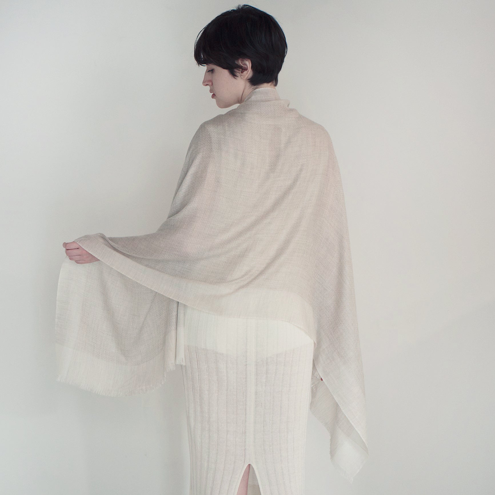 silk cashmere dobby stole(シルクカシミヤドビーストール)