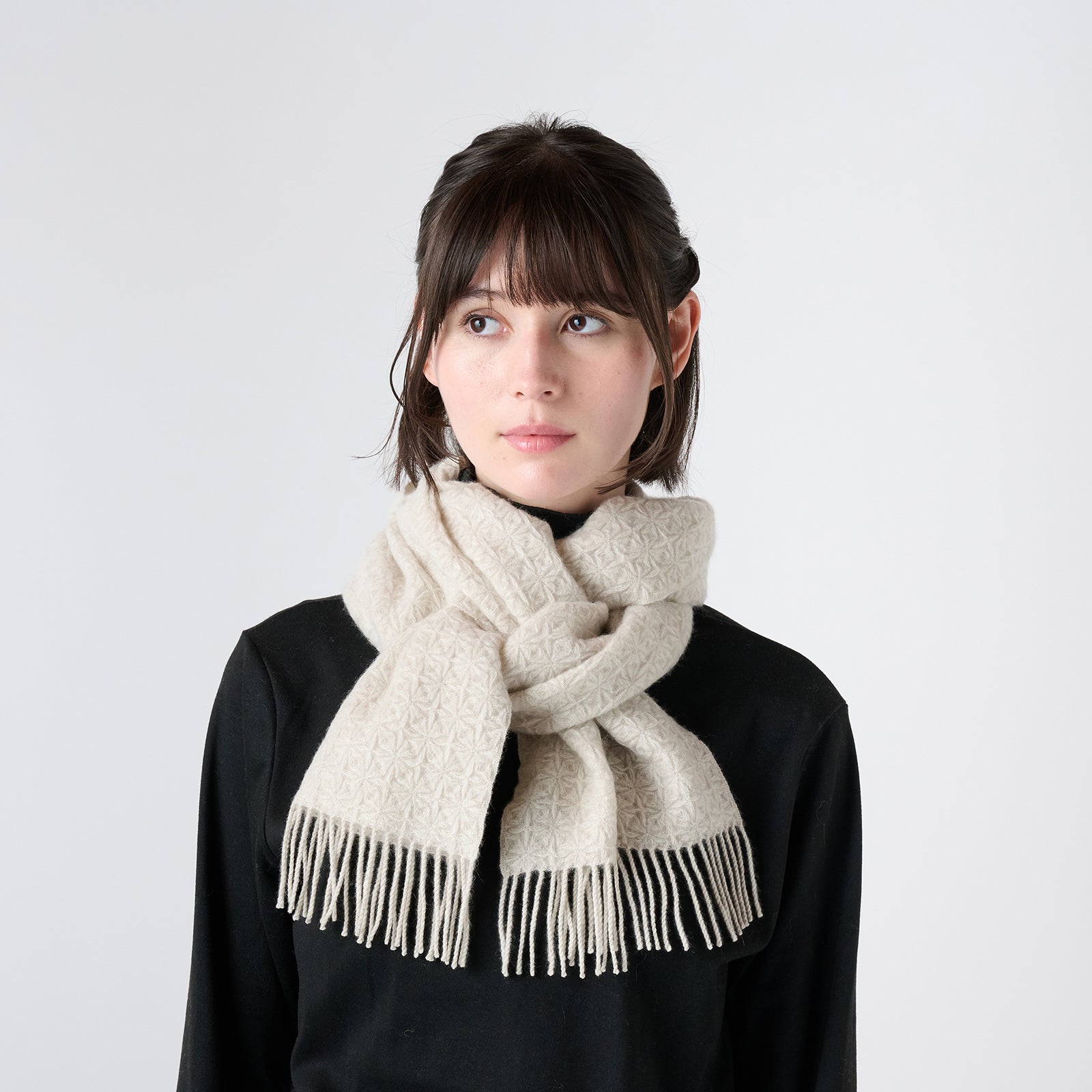 textured felted muffler(ぽこぽこ縮絨 マフラー)