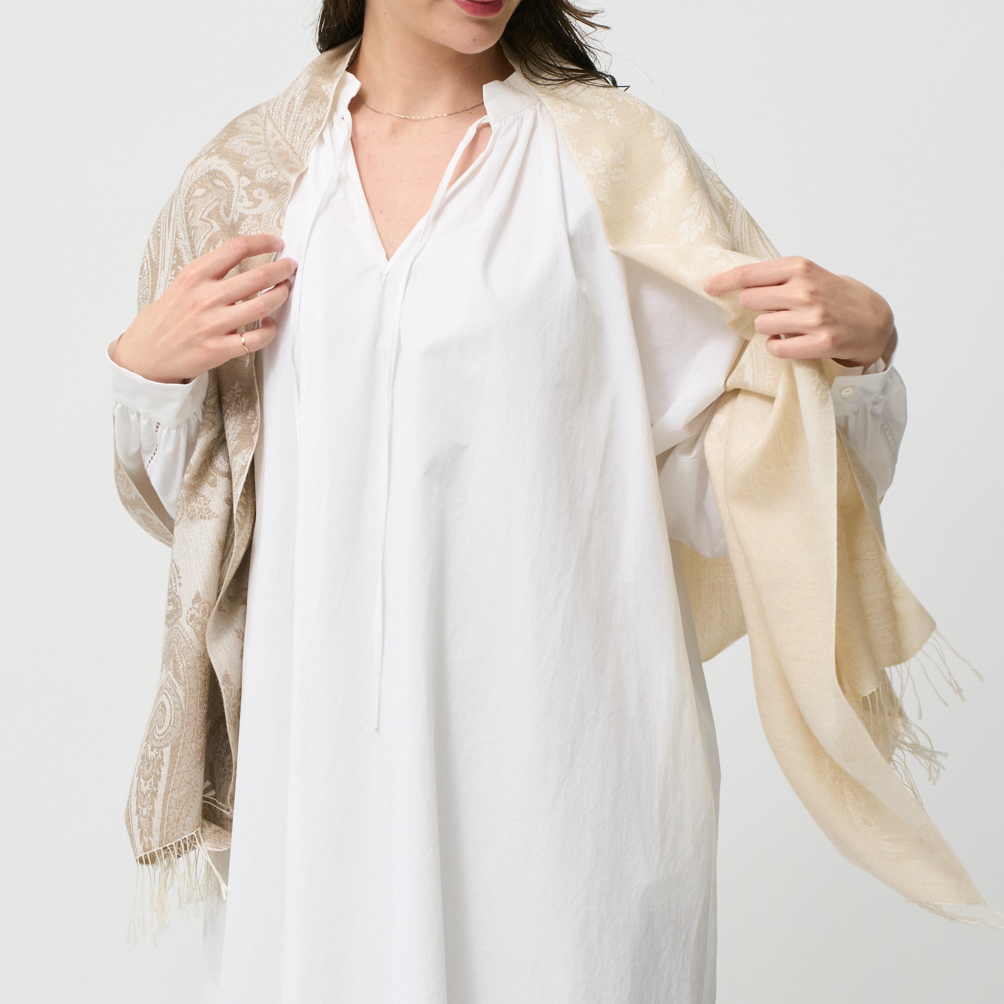 silk&cashmere jacquard stole(シルク&カシミヤジャカードストール)
