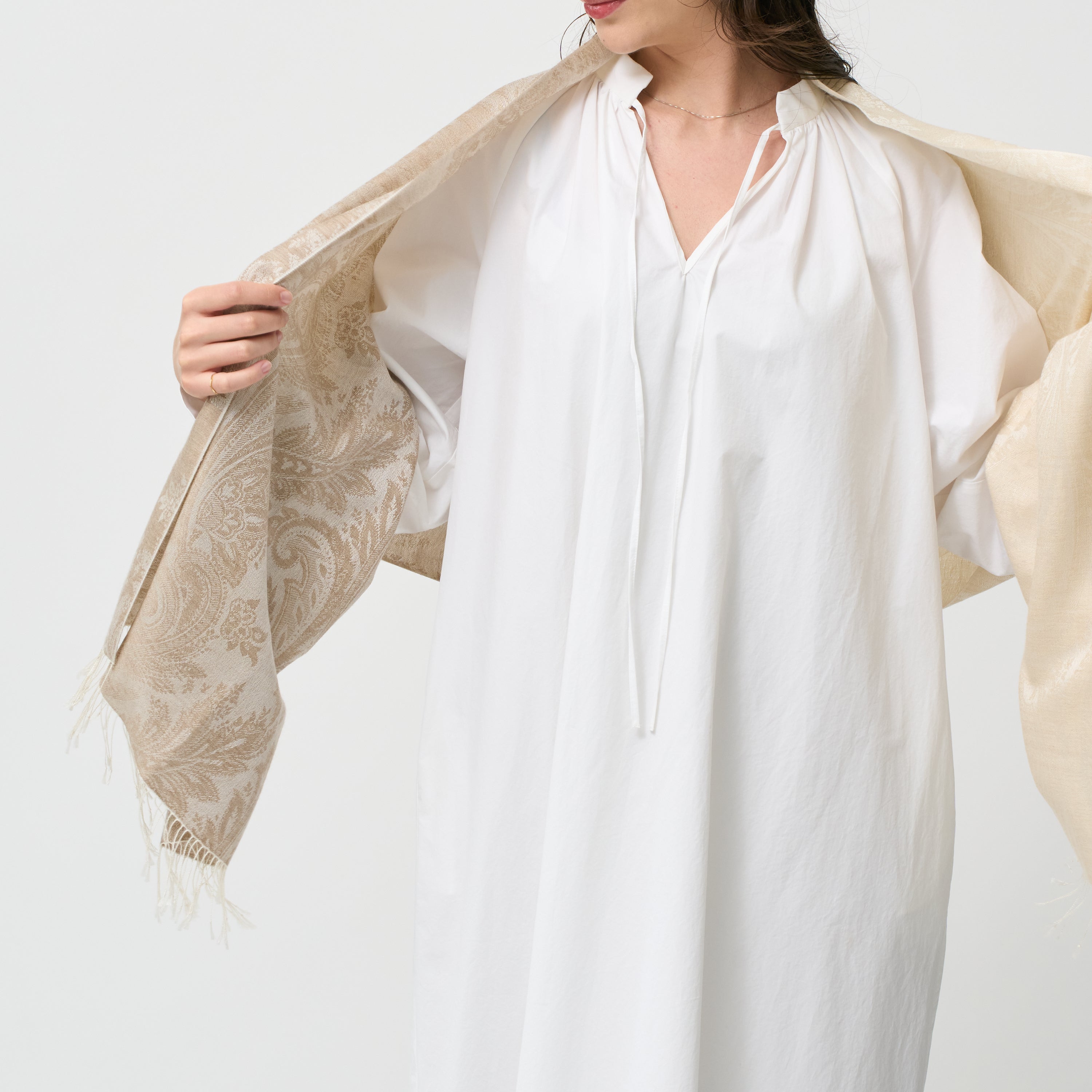 silk&cashmere jacquard stole(シルク&カシミヤジャカードストール)