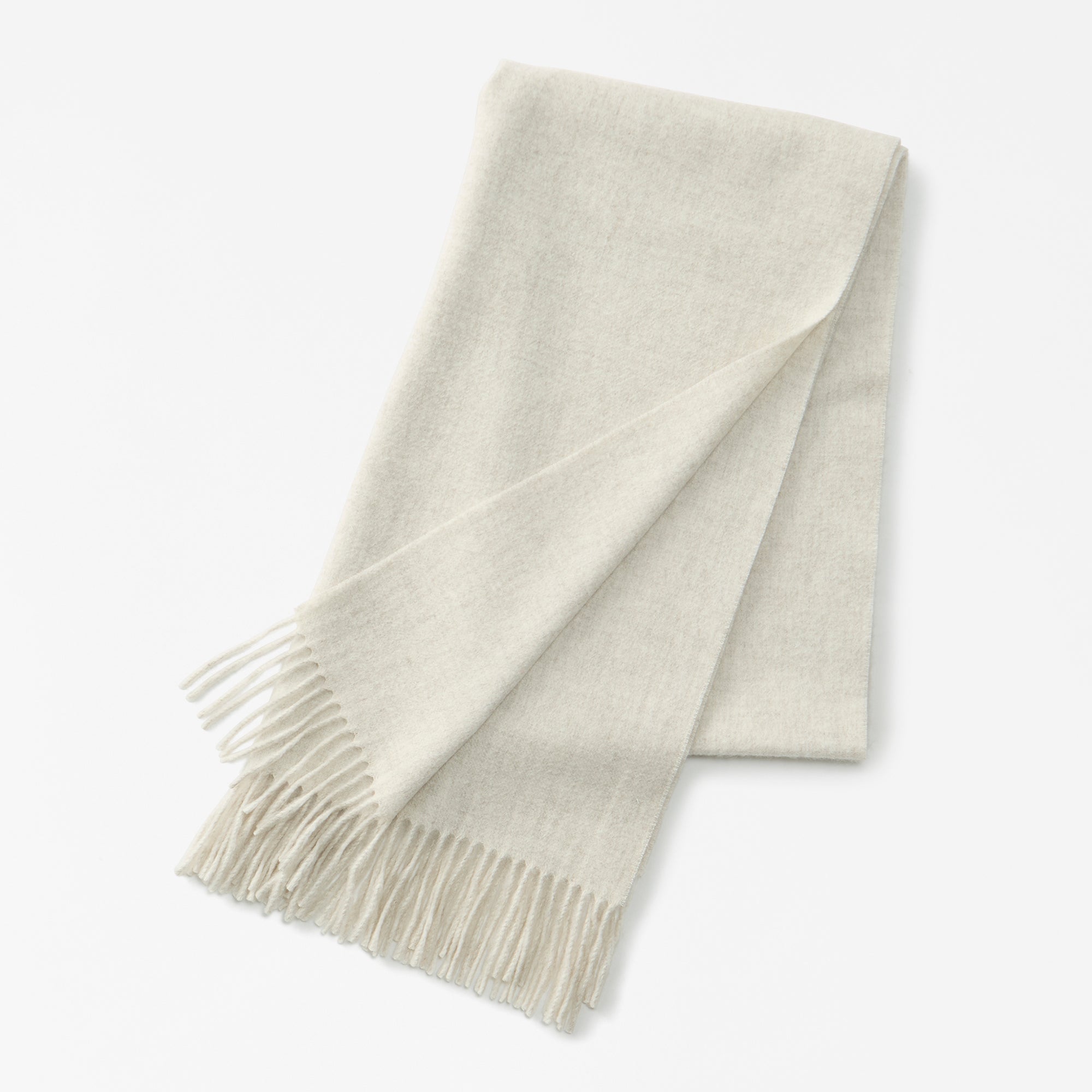 cashmere stole(アザミ起毛カシミヤ無地ストール)