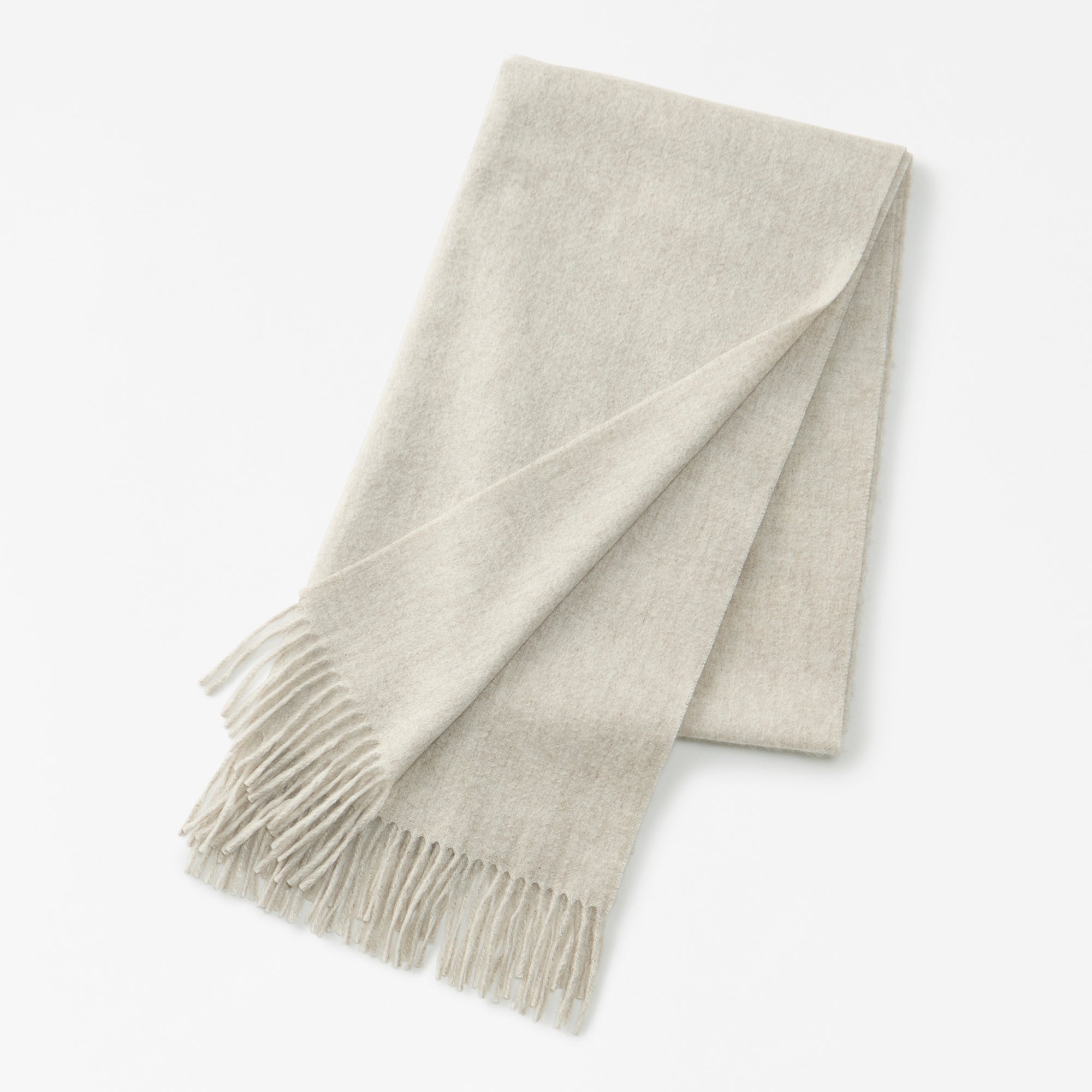 cashmere stole(アザミ起毛カシミヤ無地ストール)