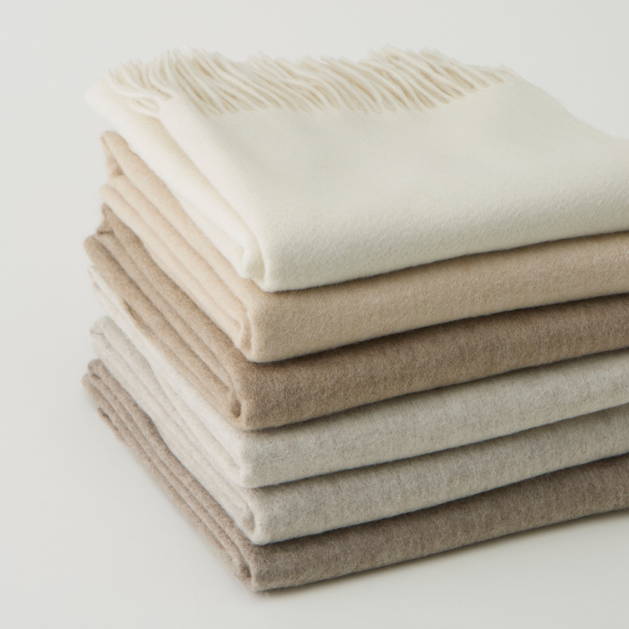 cashmere stole(アザミ起毛カシミヤ無地ストール)