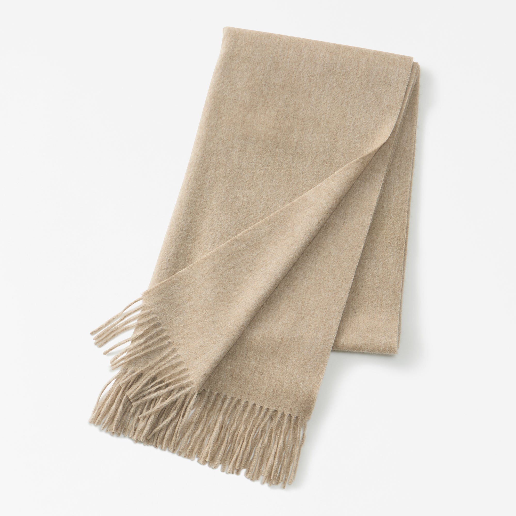 cashmere stole(アザミ起毛カシミヤ無地ストール)