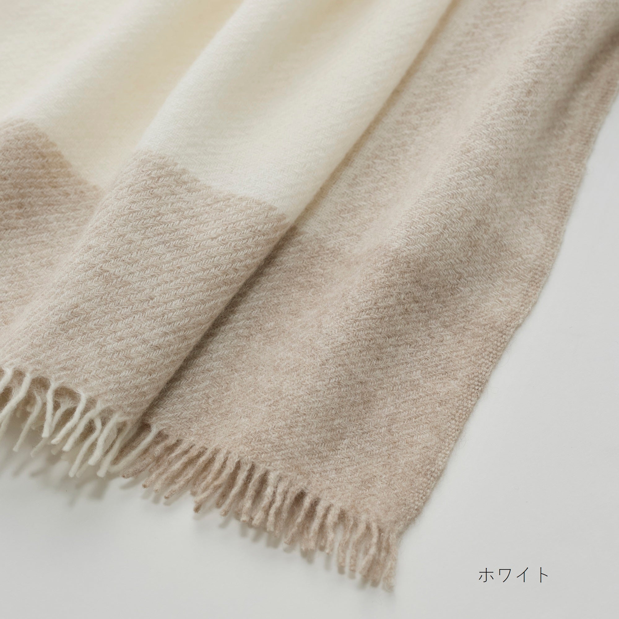 baby cashmere fulled soft stole(ベビーカシミヤソフト糸縮絨ストール)