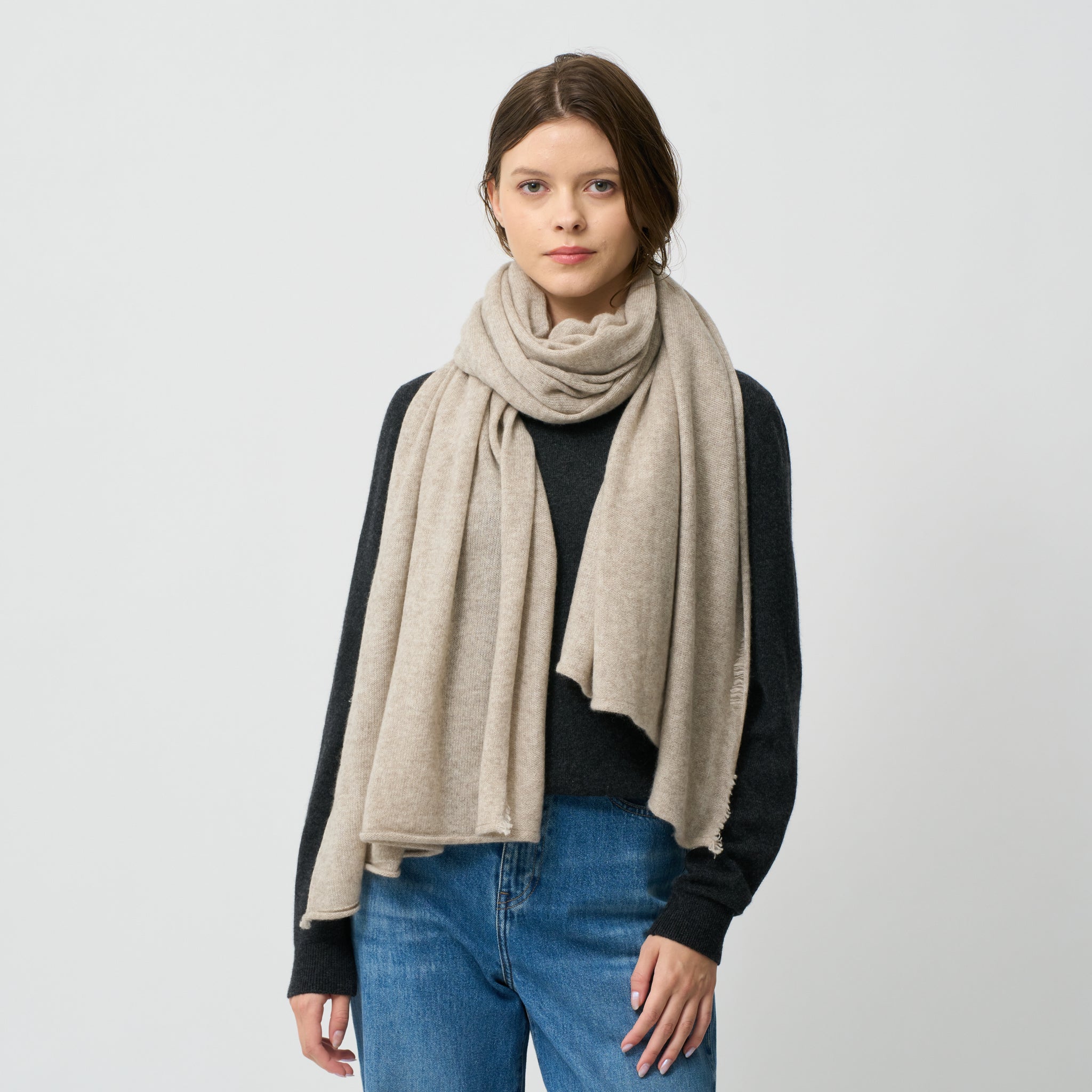 baby cashmere knit stole(ベビーカシミヤニットストール) 