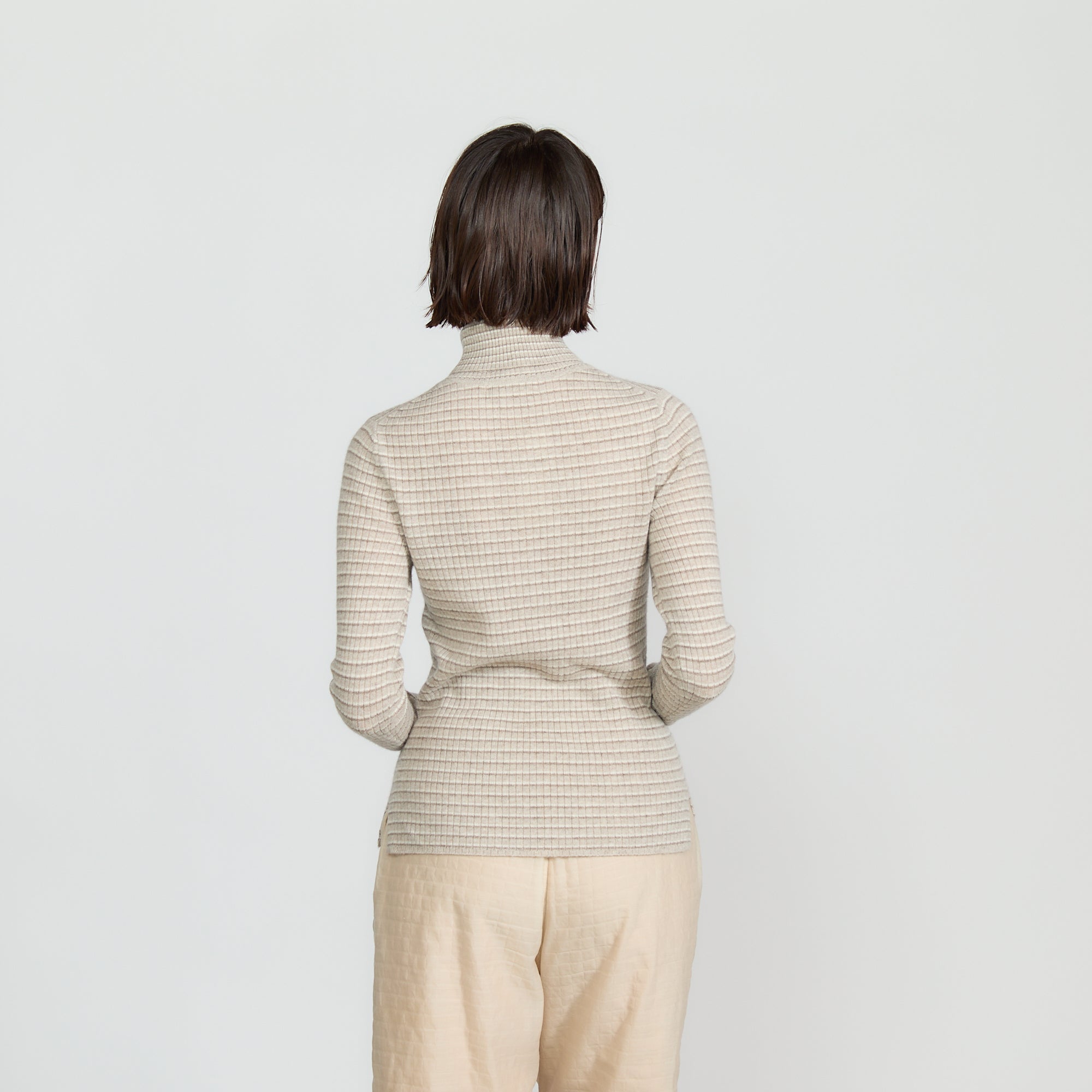 cashmere ribk nit turtle neck(カシミヤリブニットタートルネック)