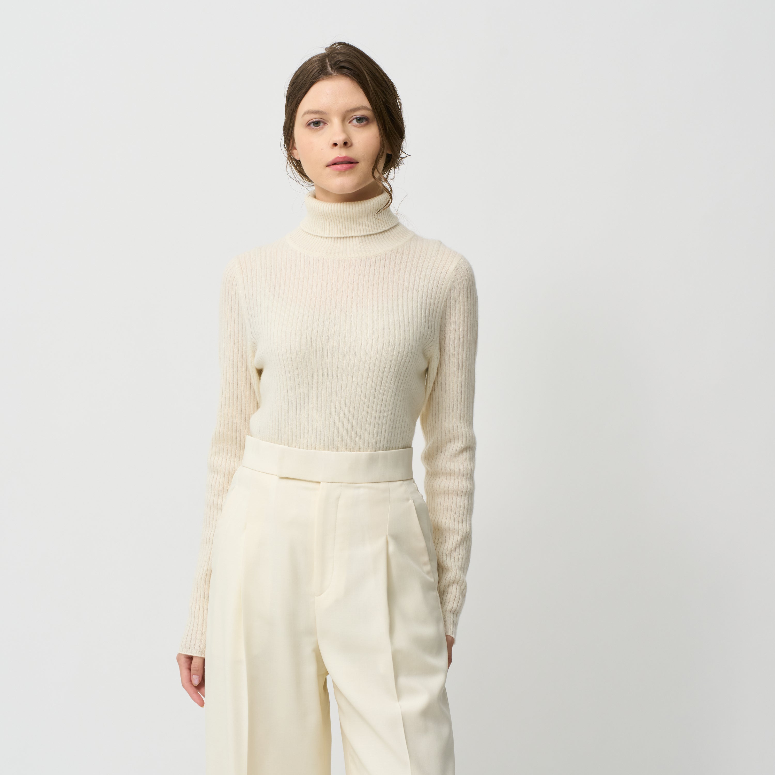cashmere ribk nit turtle neck(カシミヤリブニットタートルネック)