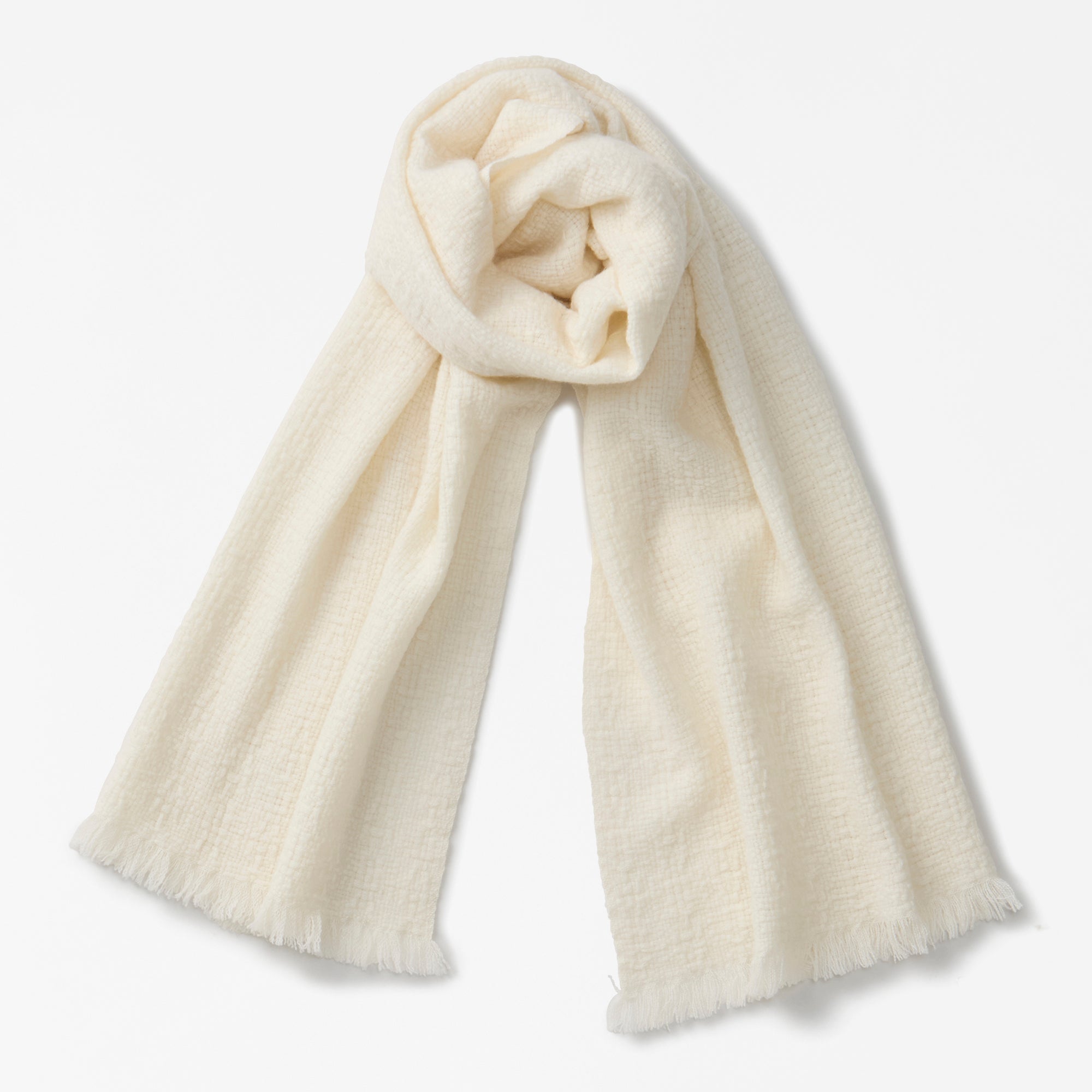 basket weave fulled stole(バスケット織り縮絨ストール)