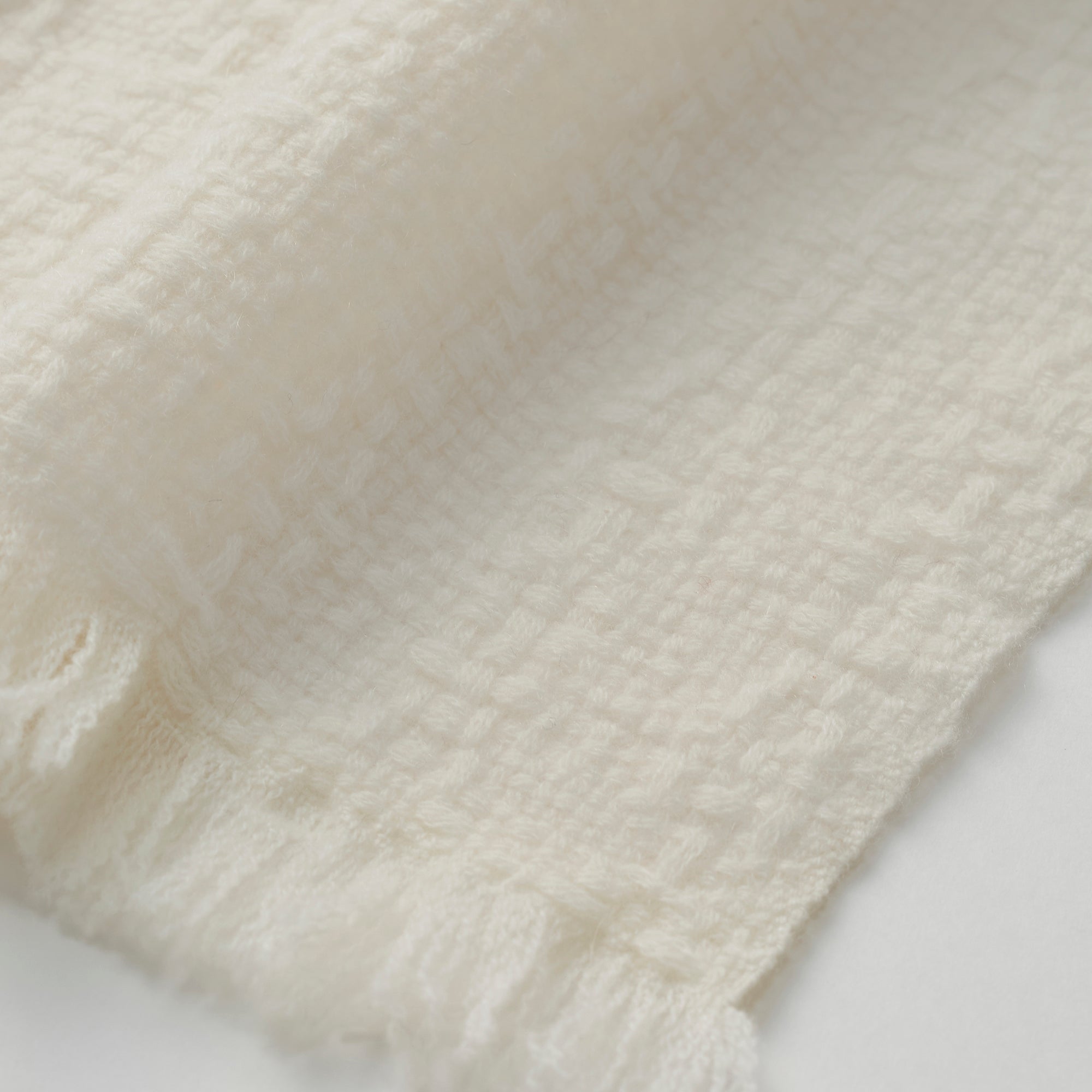 basket weave fulled stole(バスケット織り縮絨ストール)