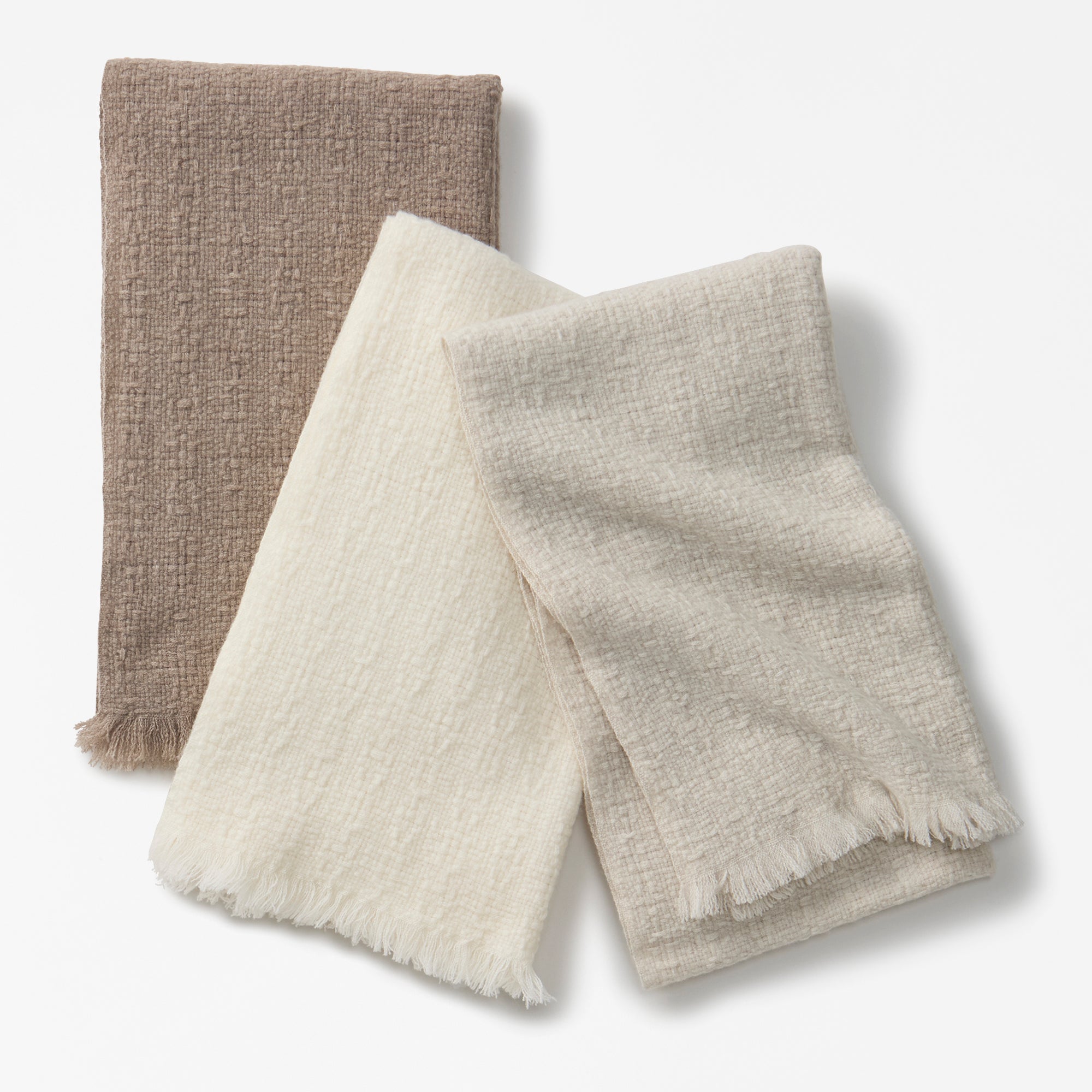 basket weave fulled stole(バスケット織り縮絨ストール)