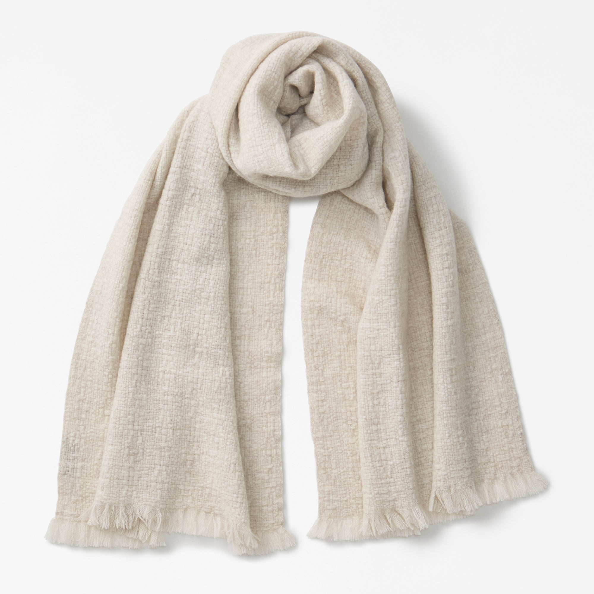 basket weave fulled stole(バスケット織り縮絨ストール)