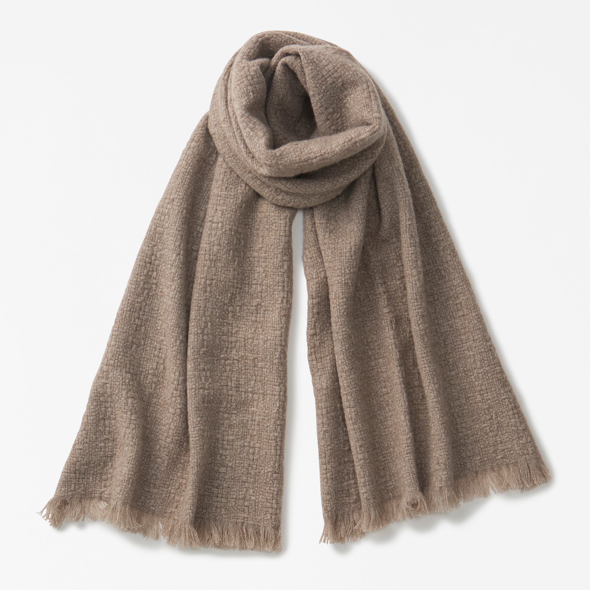 basket weave fulled stole(バスケット織り縮絨ストール)