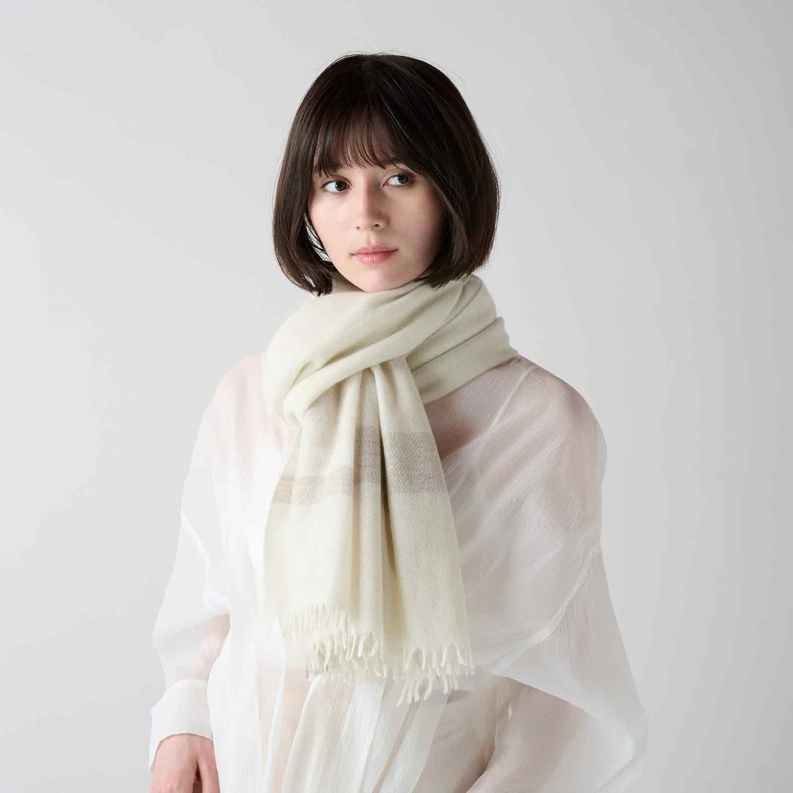 【Coming soon】baby cashmere plaid stole(ベビーカシミヤ チェックストール)