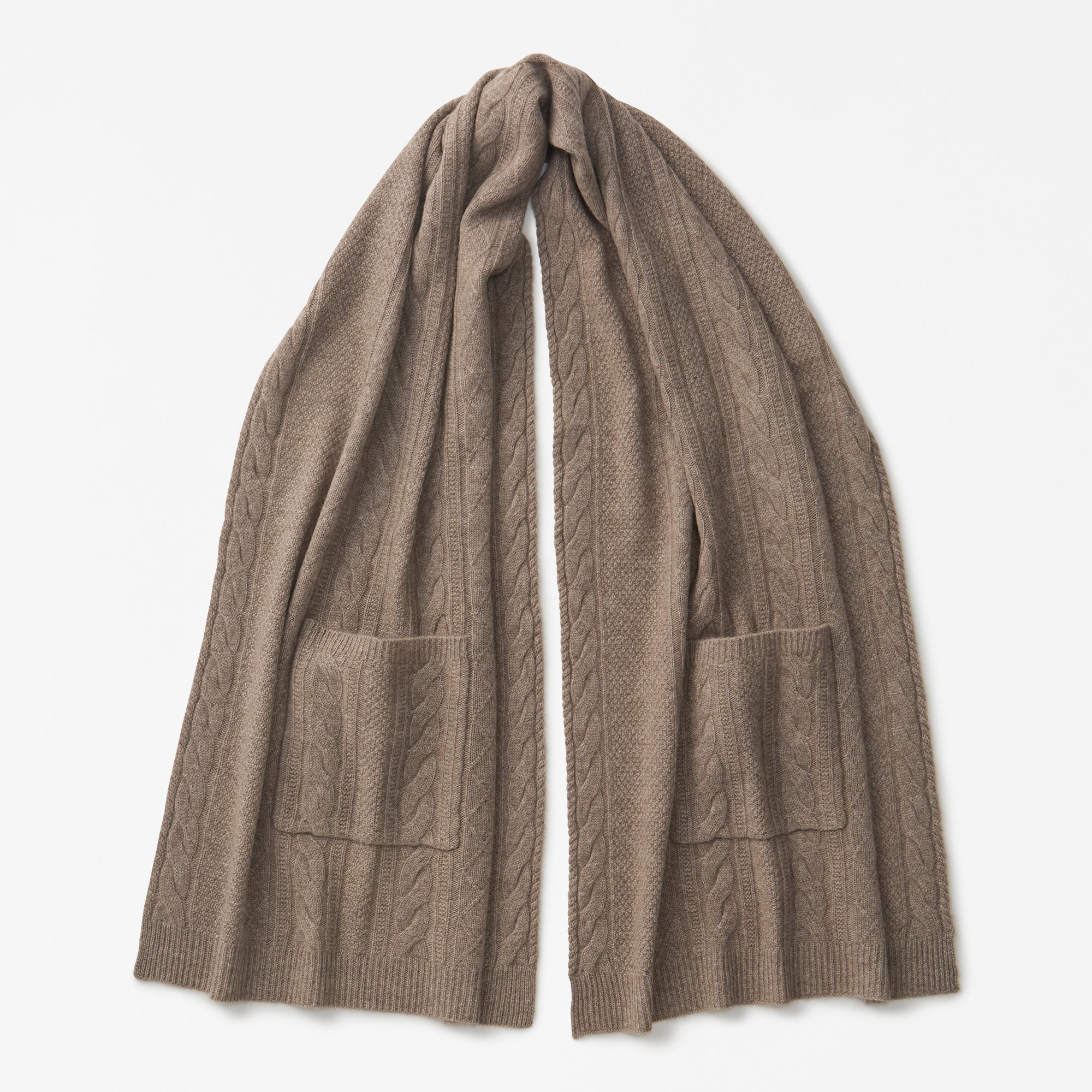 aran knit stole(アラン編みニットストール)