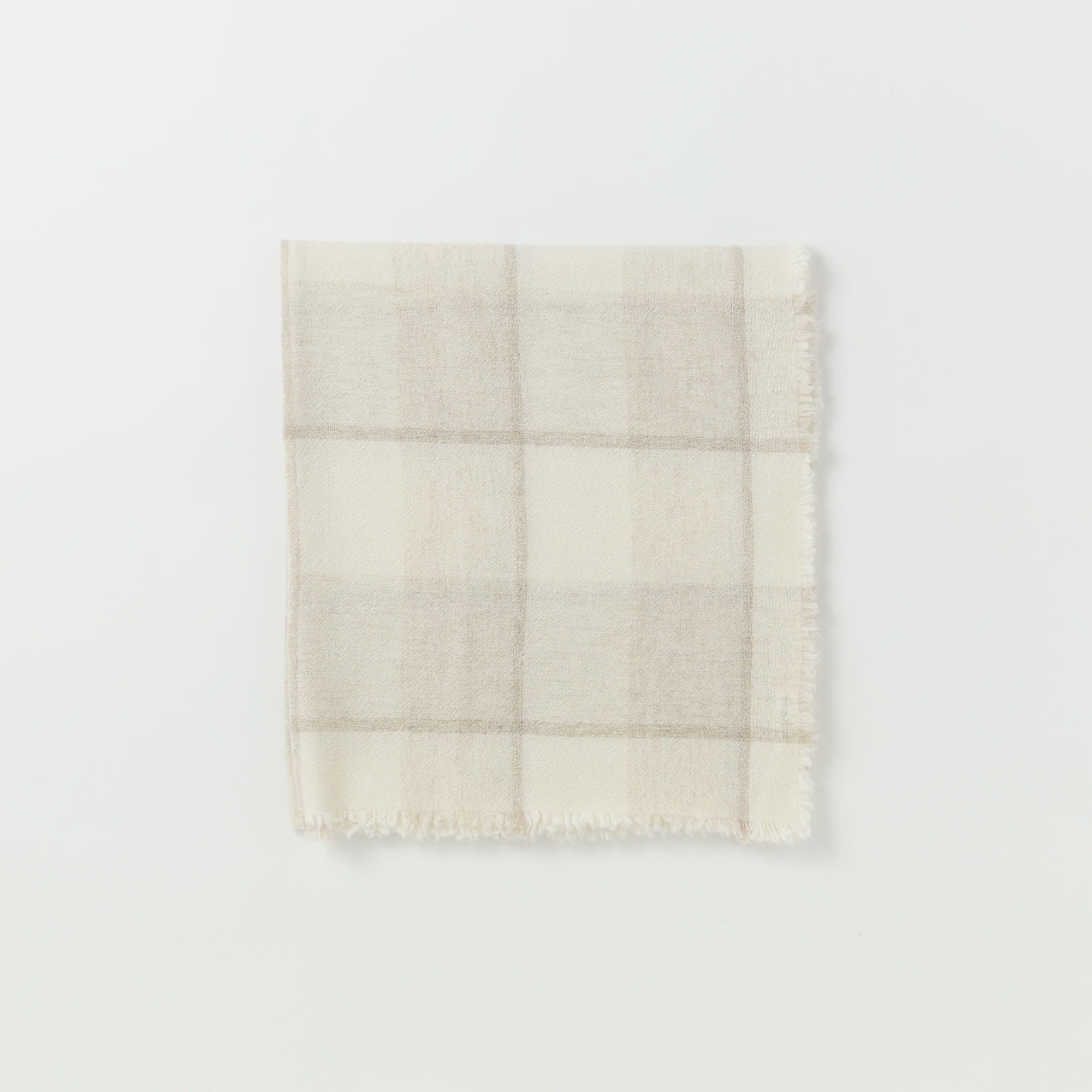 【Coming Soon】cashmere plaid large stole(大判カシミヤ縮絨ストール)