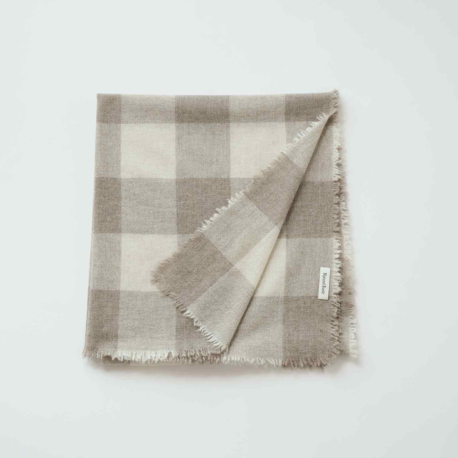 【Coming soon】cashmere plaid large stole(カシミヤチェック 大判ストール)