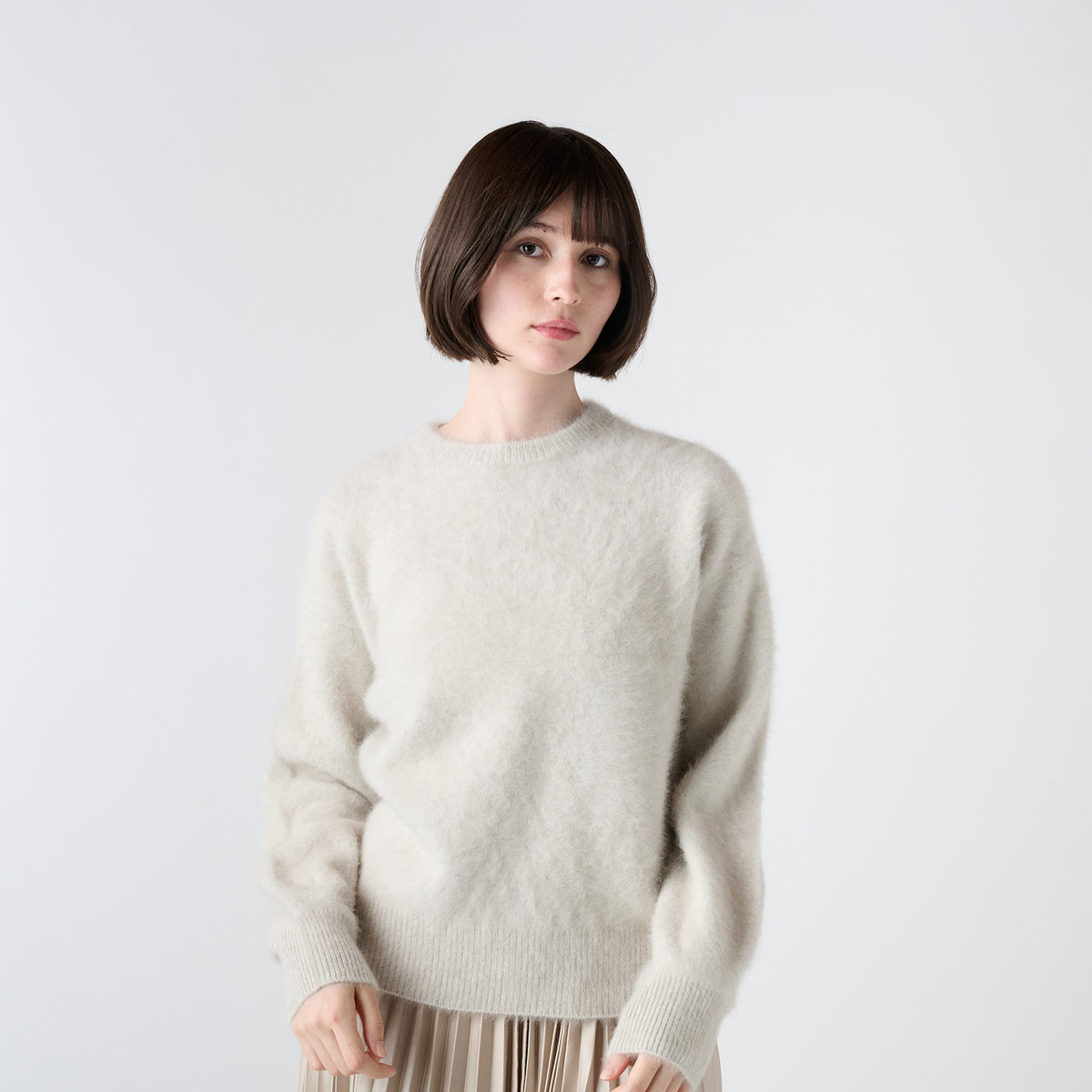 【Coming soon】fox cashmere crew neck pullover(フォックスカシミヤ クルーネックニット)