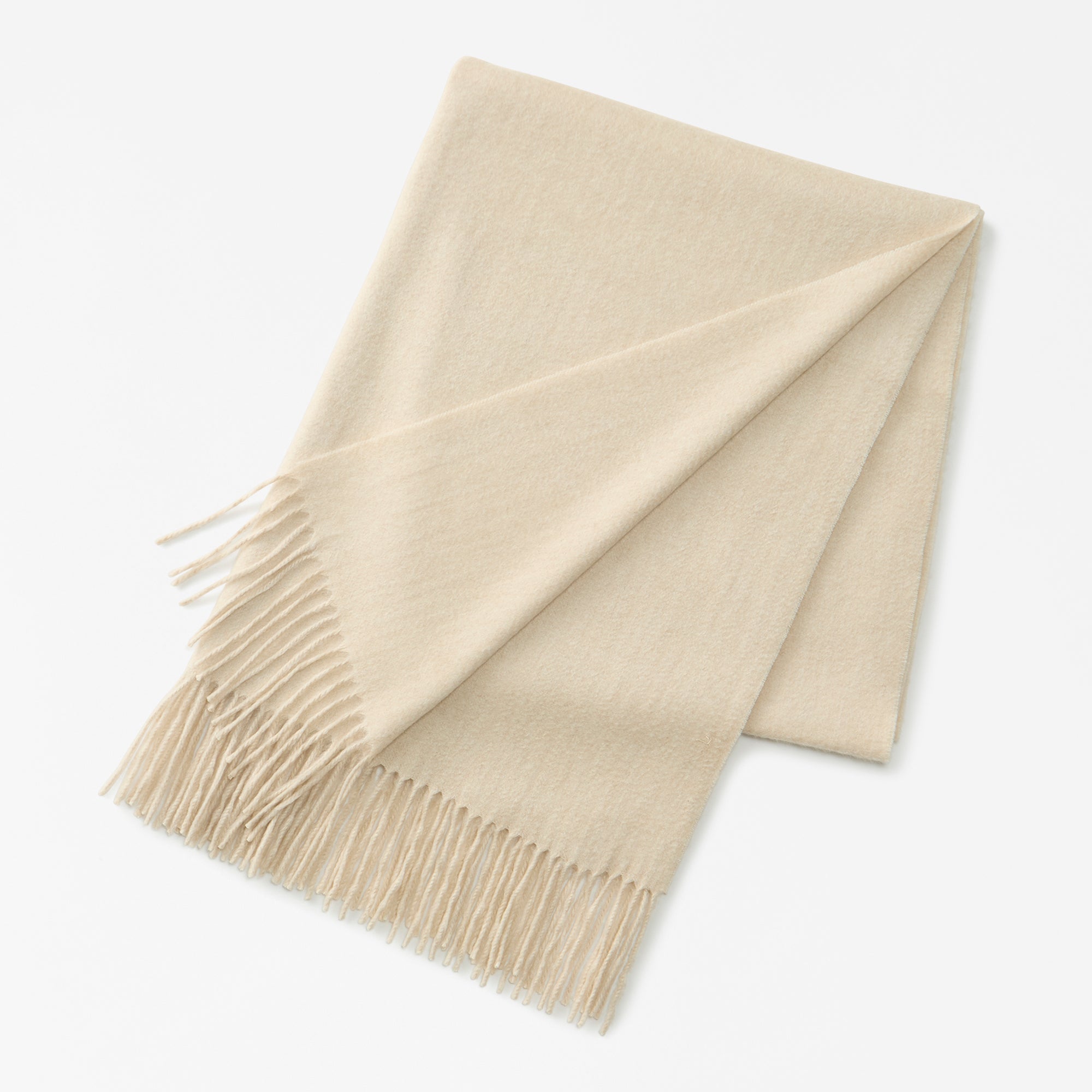 cashmere large stole(アザミ起毛カシミヤ無地大判ストール)