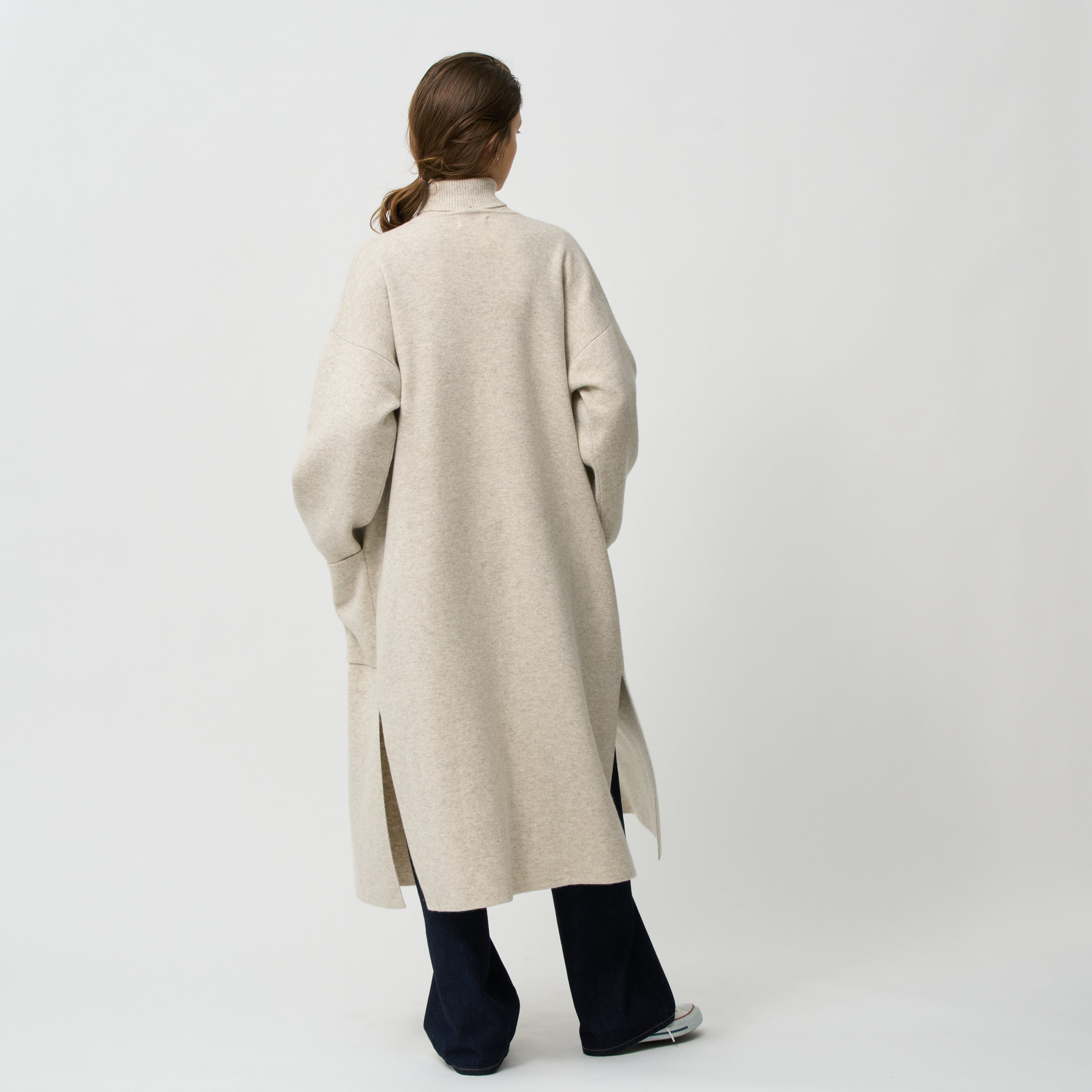 cashmere knit long coat(カシミヤ ニットロングコート)EC限定ギフトバッグ付き