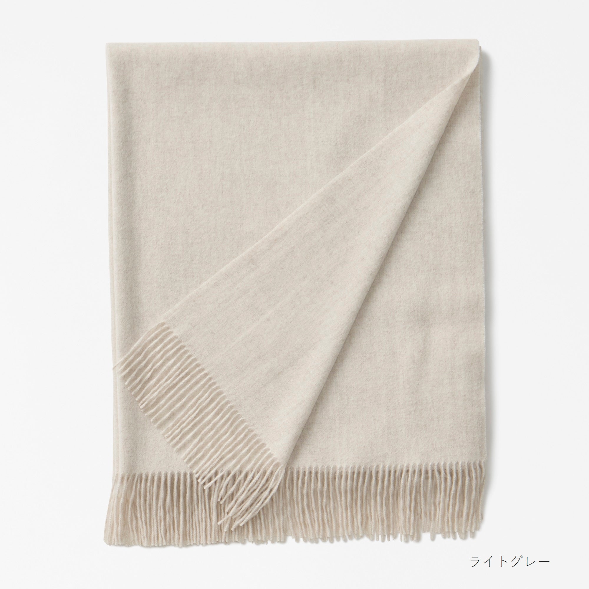 baby cashmere large stole(アザミ起毛ベビーカシミヤ無地大判ストール)