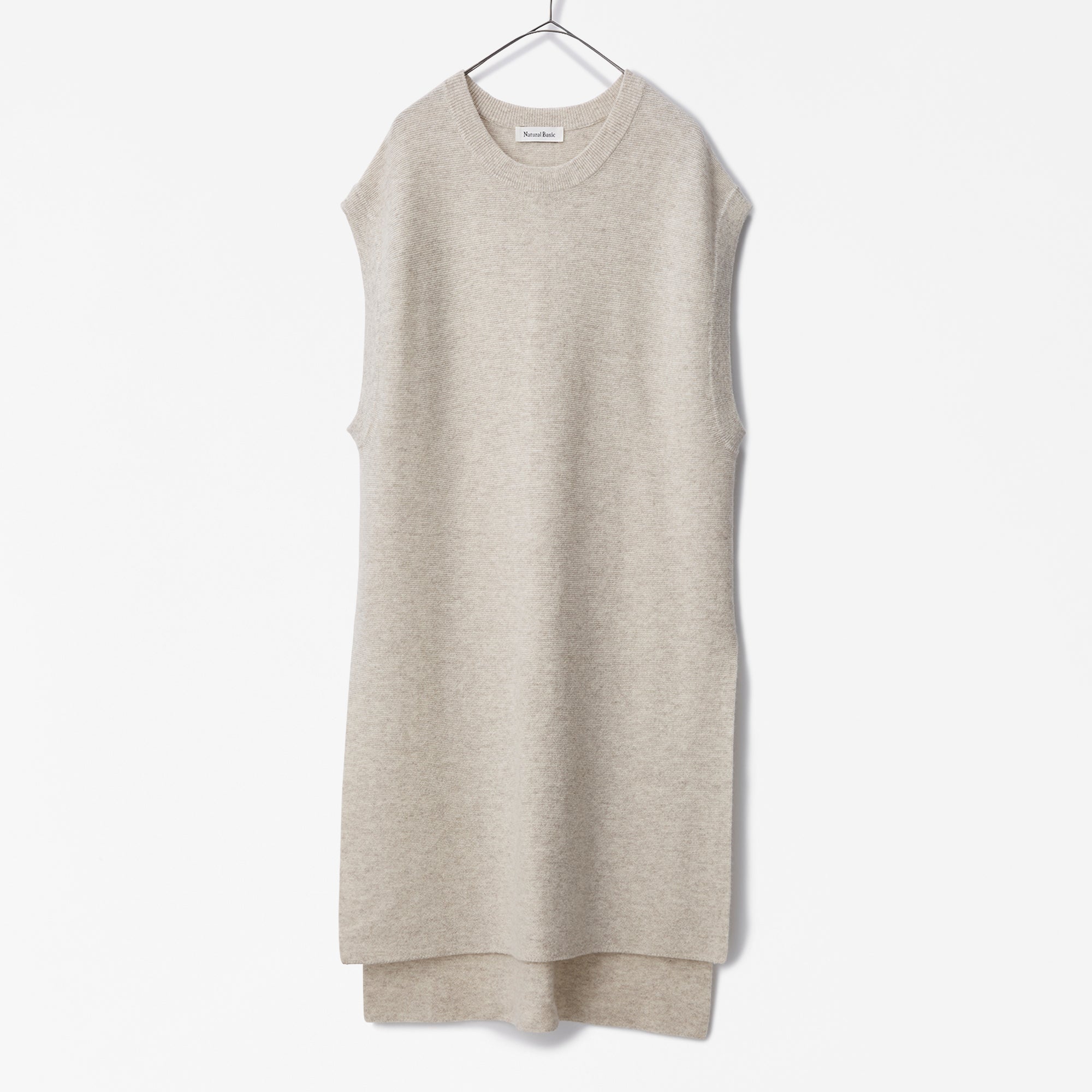 cashmere layered tunic dress(カシミヤレイヤードチュニックワンピース)EC限定ギフトバッグ付き