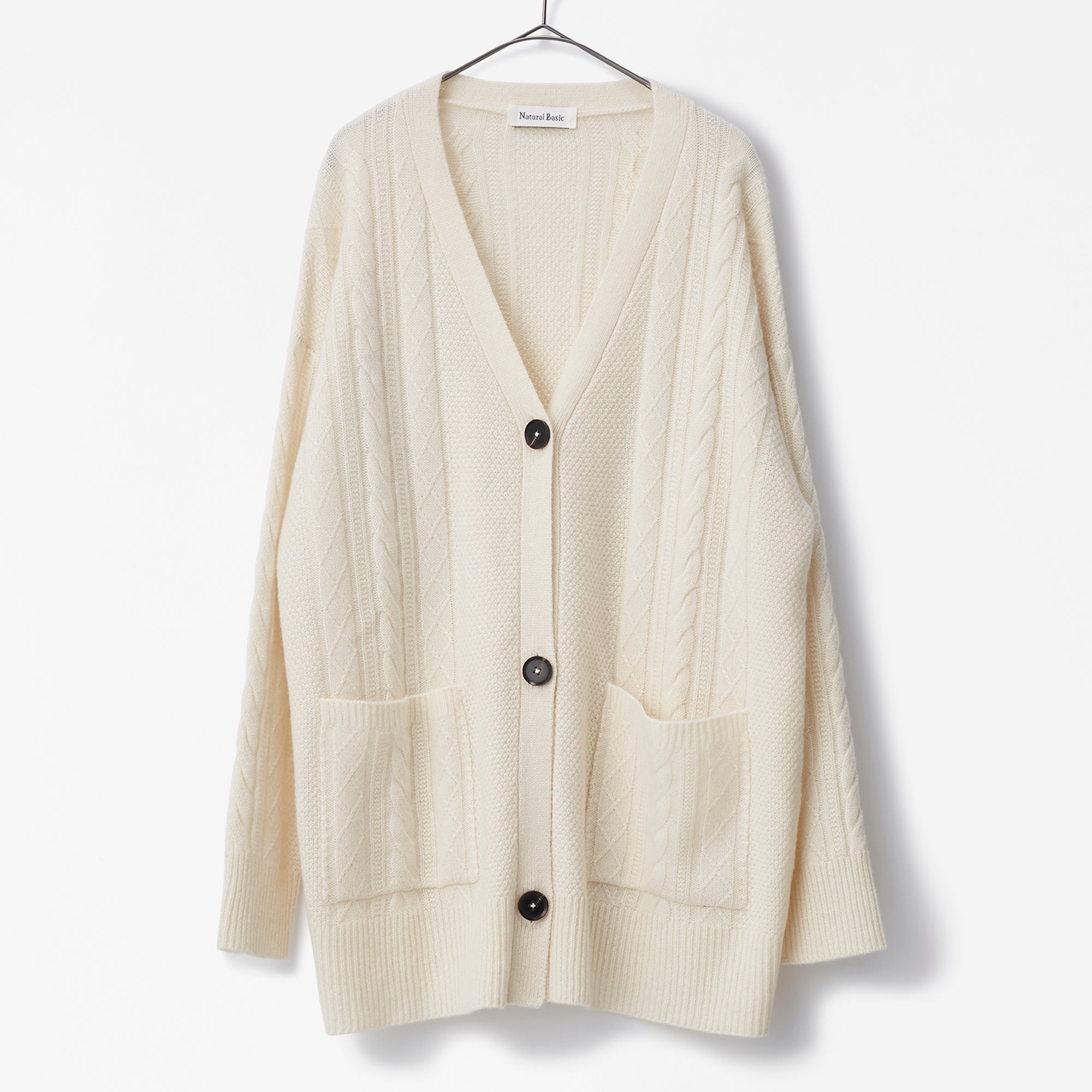 cashmere aran knit cardigan(カシミヤアラン編みニットカーディガン)EC限定ギフトバッグ付き
