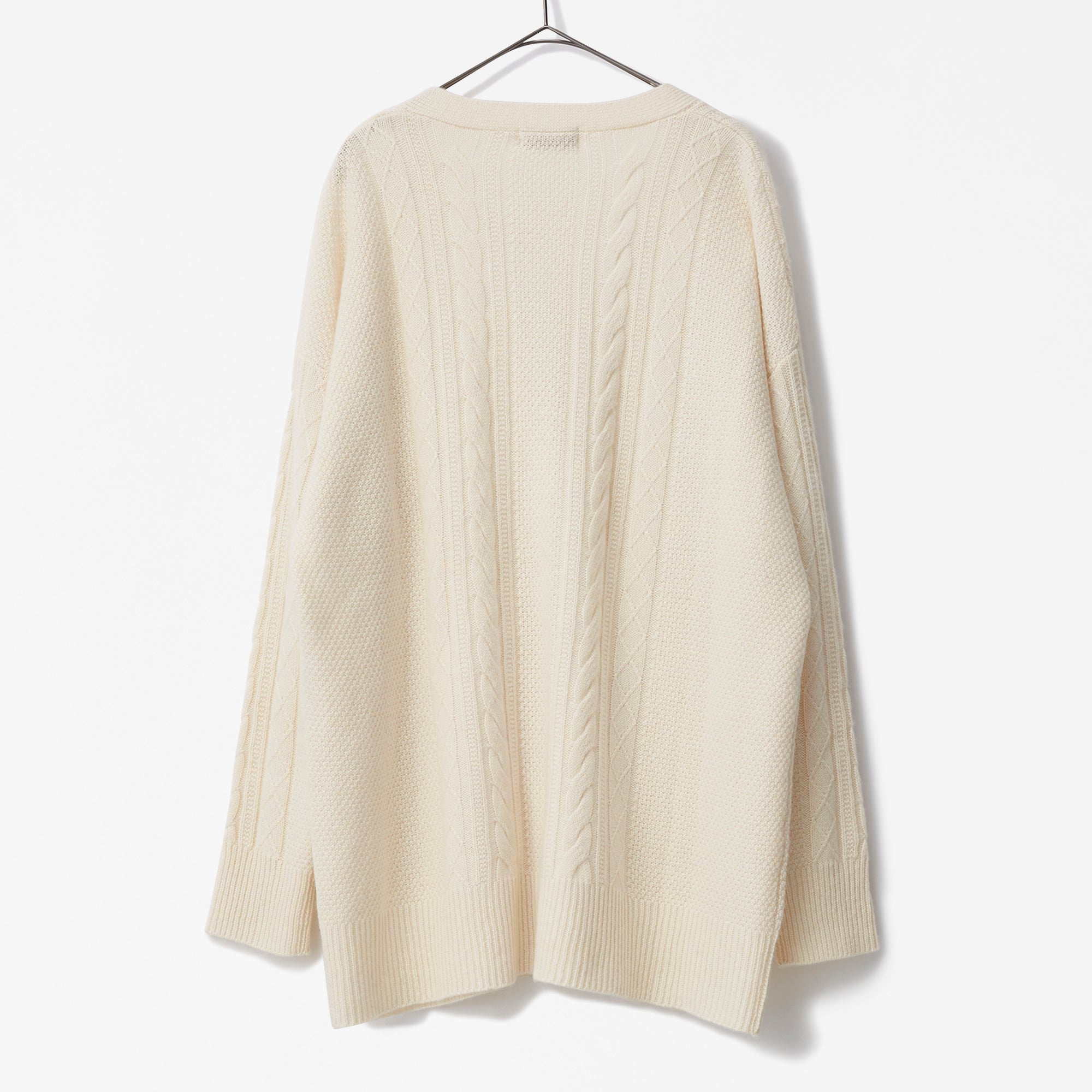 cashmere aran knit cardigan(カシミヤアラン編みニットカーディガン)EC限定ギフトバッグ付き