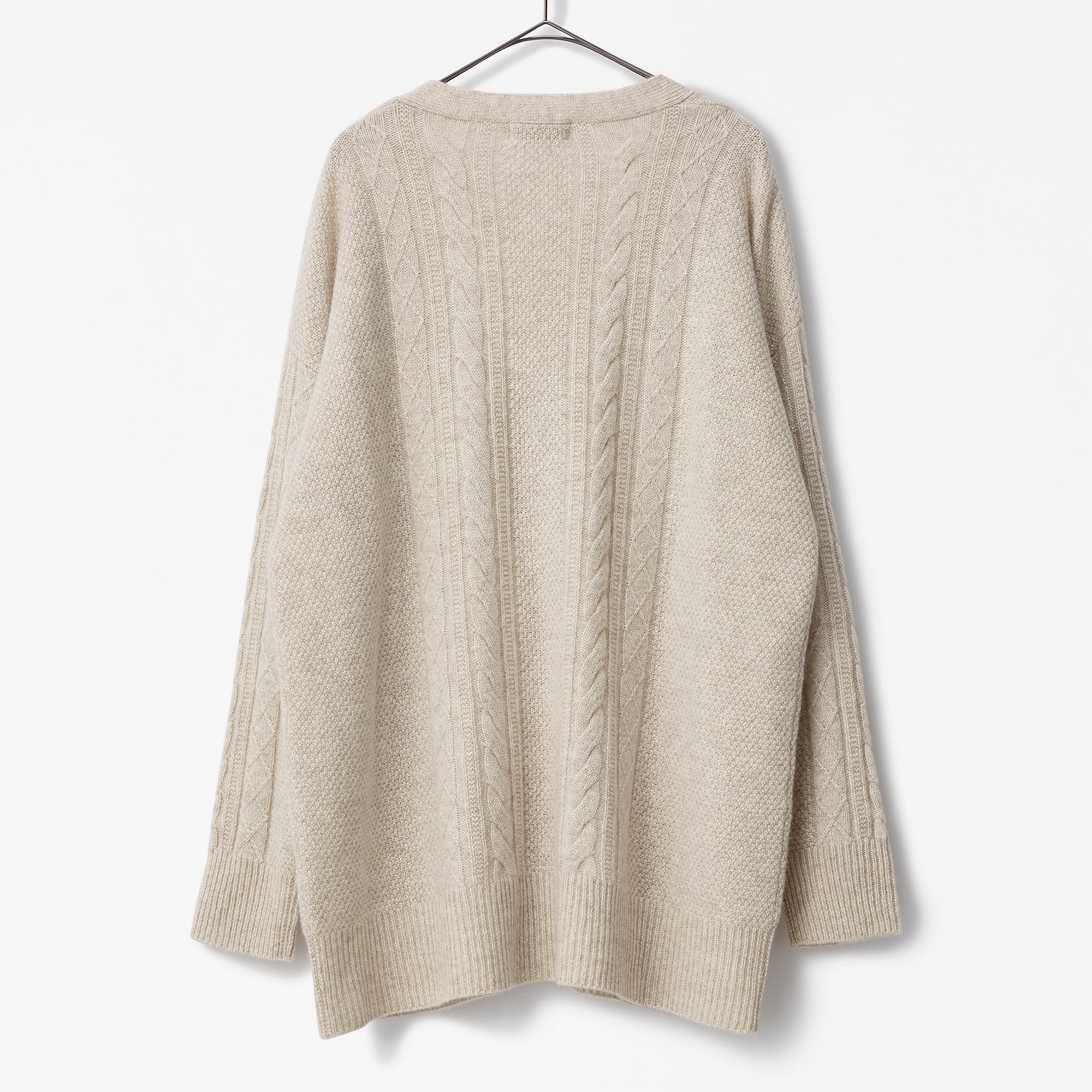 cashmere aran knit cardigan(カシミヤアラン編みニットカーディガン)EC限定ギフトバッグ付き