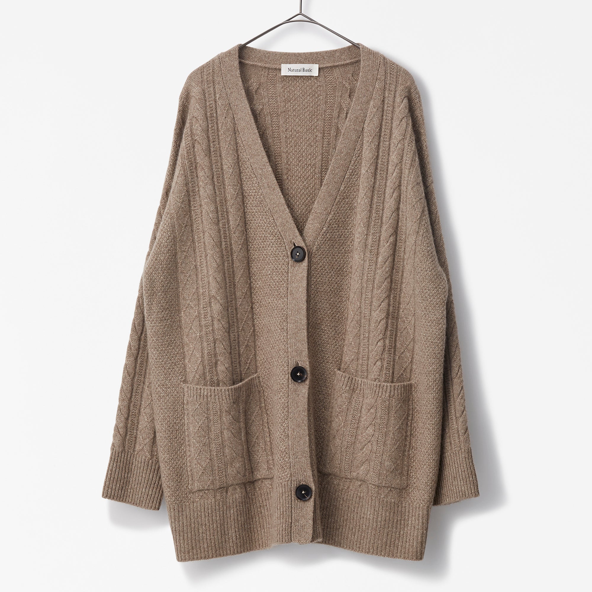 cashmere aran knit cardigan(カシミヤアラン編みニットカーディガン)EC限定ギフトバッグ付き
